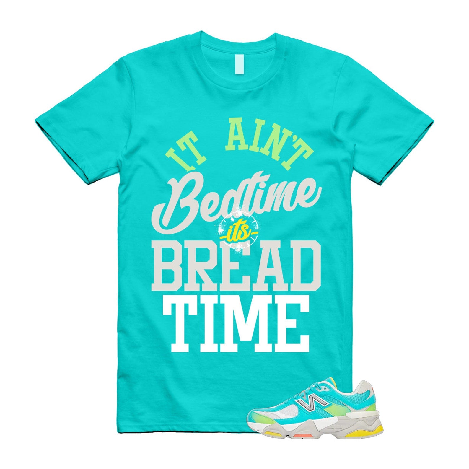 Cyan Burst 9060 Virtual Blue White Reflection Grey Guava Sunflower Yellow GS T Shirt Match BT ,U9060DBT T-Shirt, Sneaker Match Tee