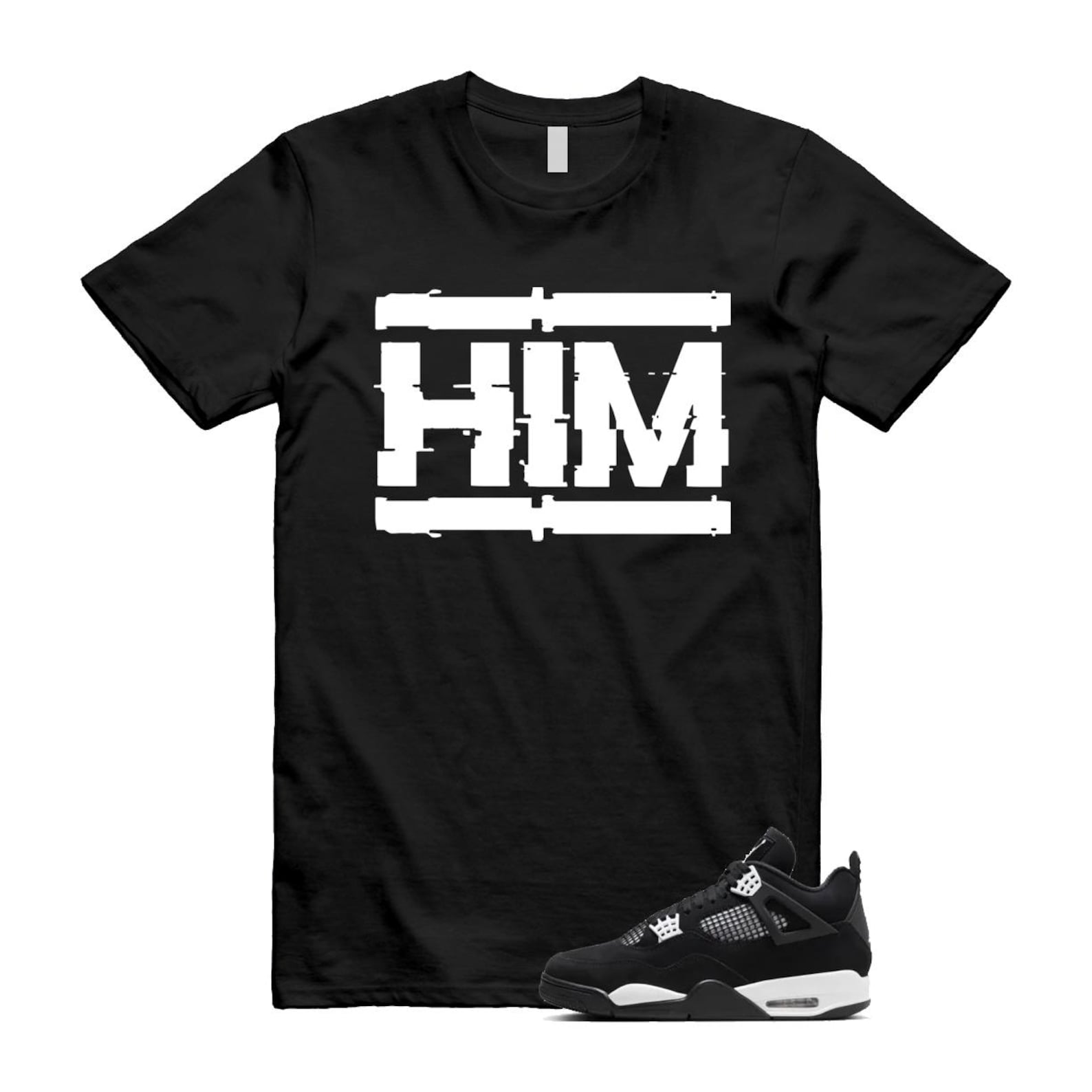 Jordan 4 Retro White Thunder T Shirt Match HIM ,FQ8138-001 T-Shirt, Sneaker Match Tee