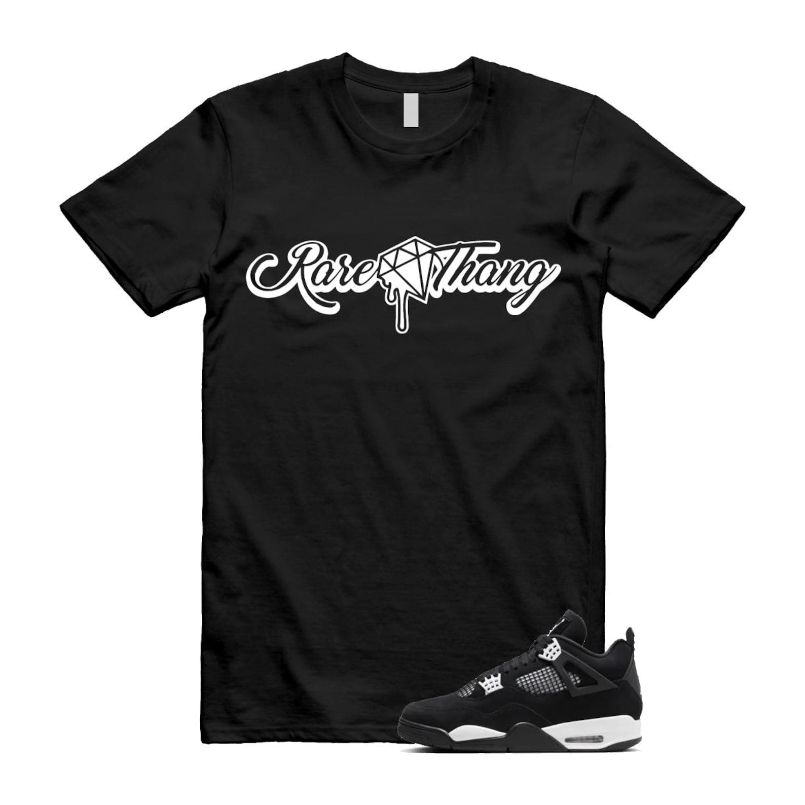 Jordan 4 Retro White Thunder T Shirt Match RARE ,FQ8138-001 T-Shirt, Sneaker Match Tee