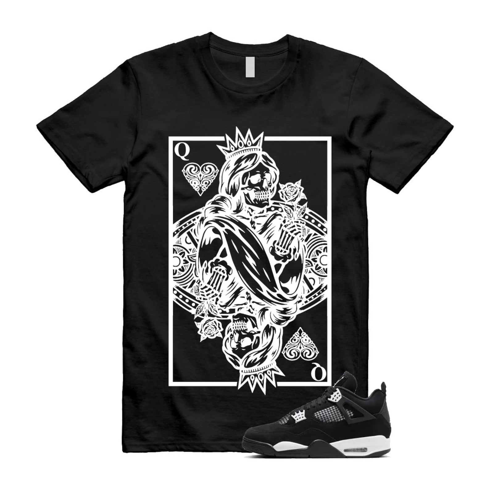 Jordan 4 Retro White Thunder T Shirt Match QC ,FQ8138-001 T-Shirt, Sneaker Match Tee