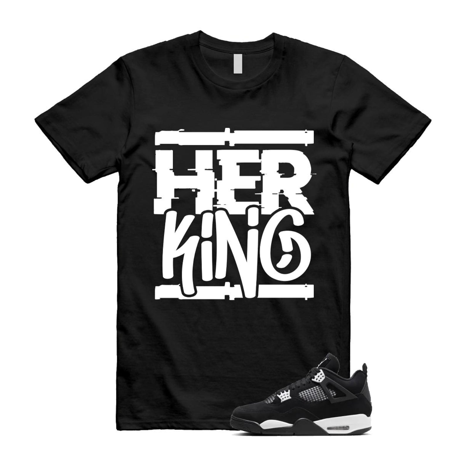 Jordan 4 Retro White Thunder T Shirt Match HK ,FQ8138-001 T-Shirt, Sneaker Match Tee