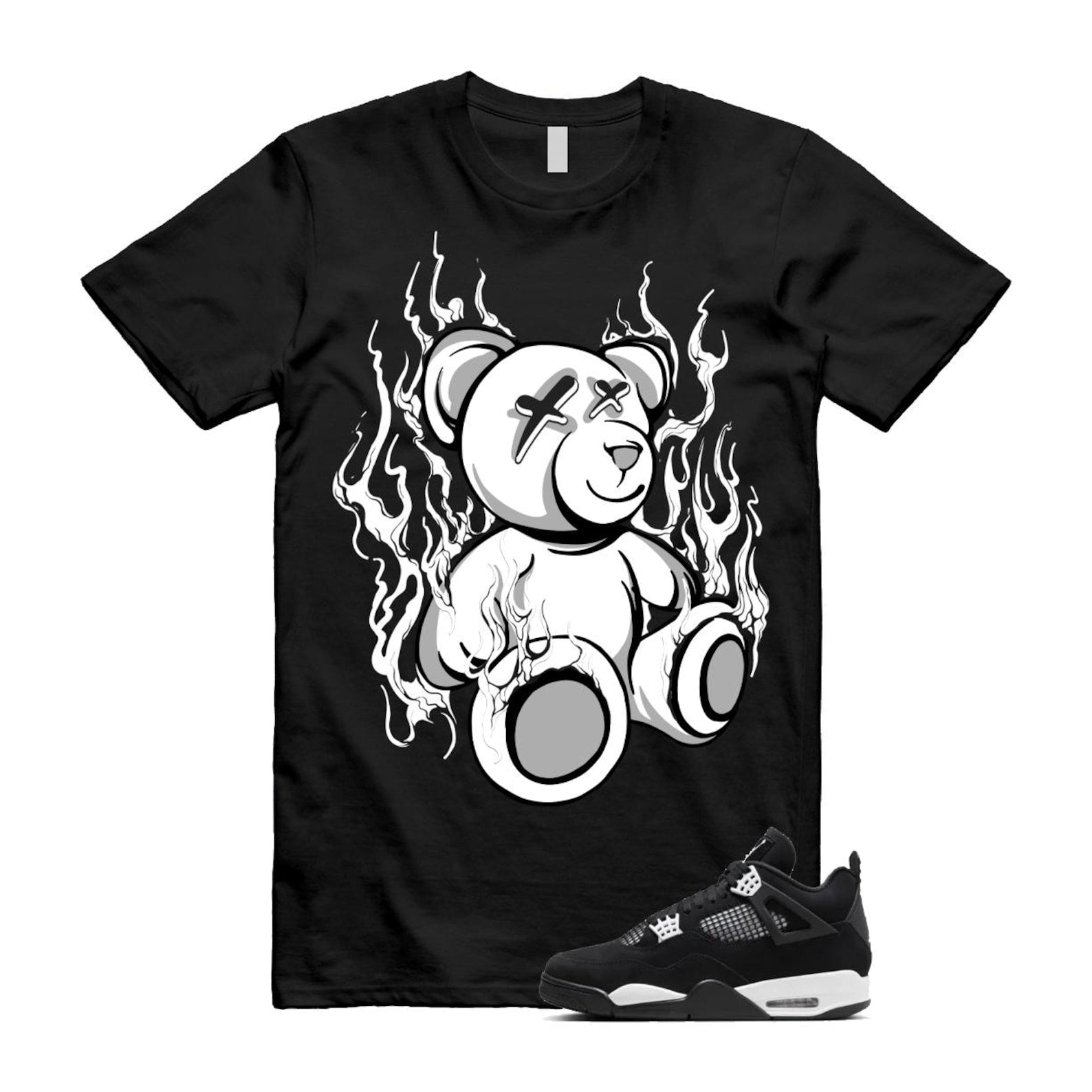 Jordan 4 Retro White Thunder T Shirt Match LIT ,FQ8138-001 T-Shirt, Sneaker Match Tee