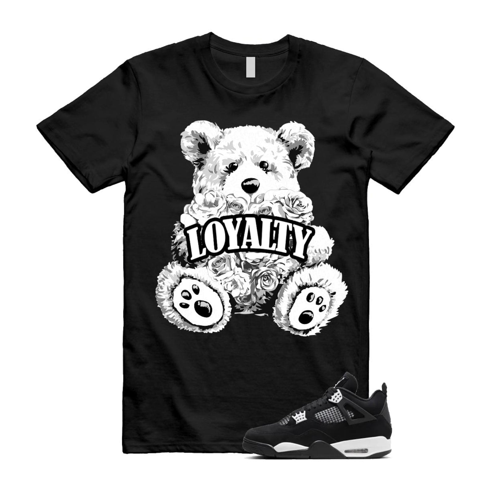 Jordan 4 Retro White Thunder T Shirt Match LYLTY ,FQ8138-001 T-Shirt, Sneaker Match Tee