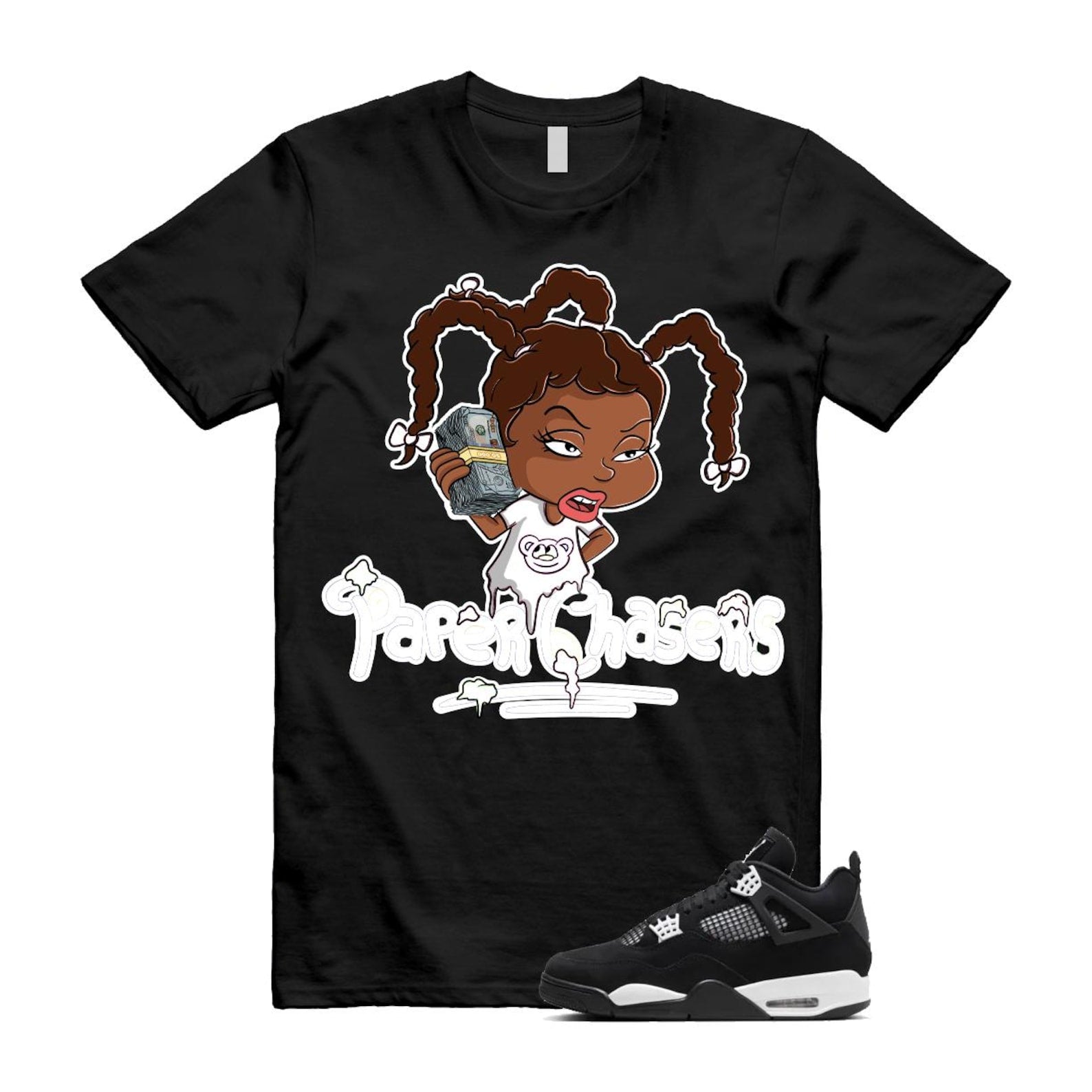 Jordan 4 Retro White Thunder T Shirt Match PC ,FQ8138-001 T-Shirt, Sneaker Match Tee