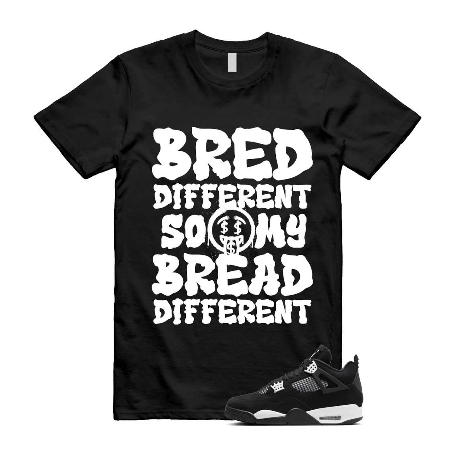 Jordan 4 Retro White Thunder T Shirt Match BDBD ,FQ8138-001 T-Shirt, Sneaker Match Tee