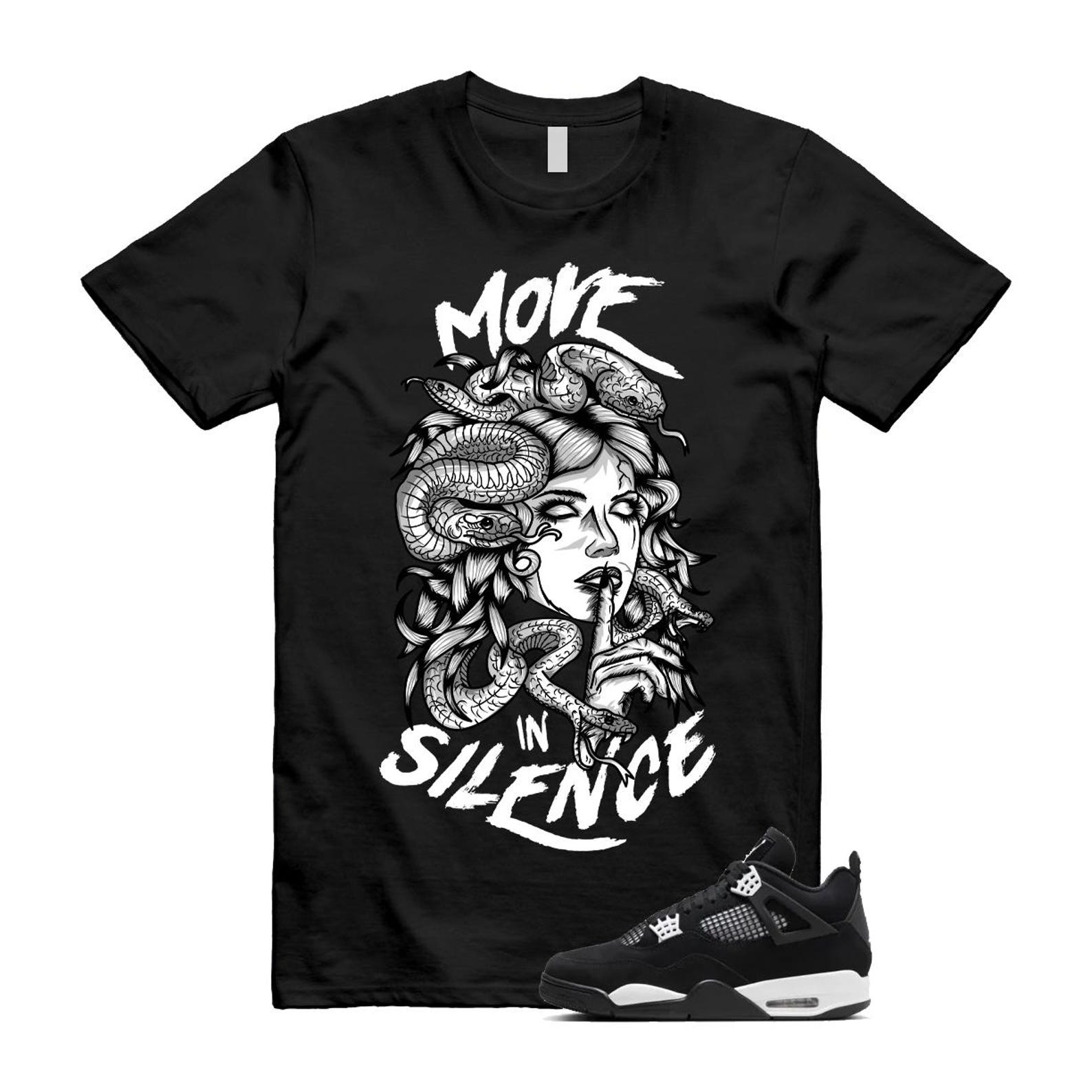 Jordan 4 Retro White Thunder T Shirt Match MIS ,FQ8138-001 T-Shirt, Sneaker Match Tee