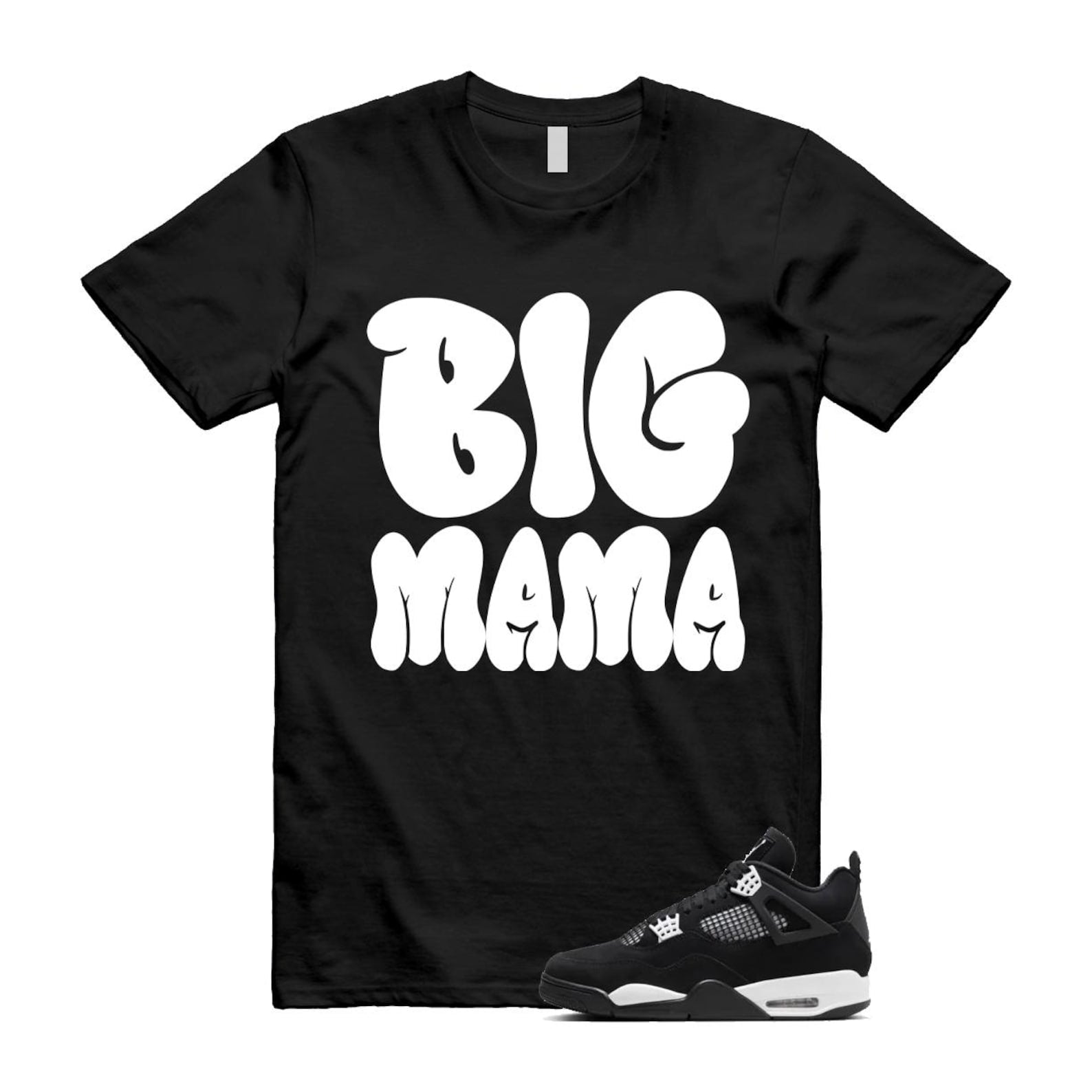 Jordan 4 Retro White Thunder T Shirt Match MAMA ,FQ8138-001 T-Shirt, Sneaker Match Tee