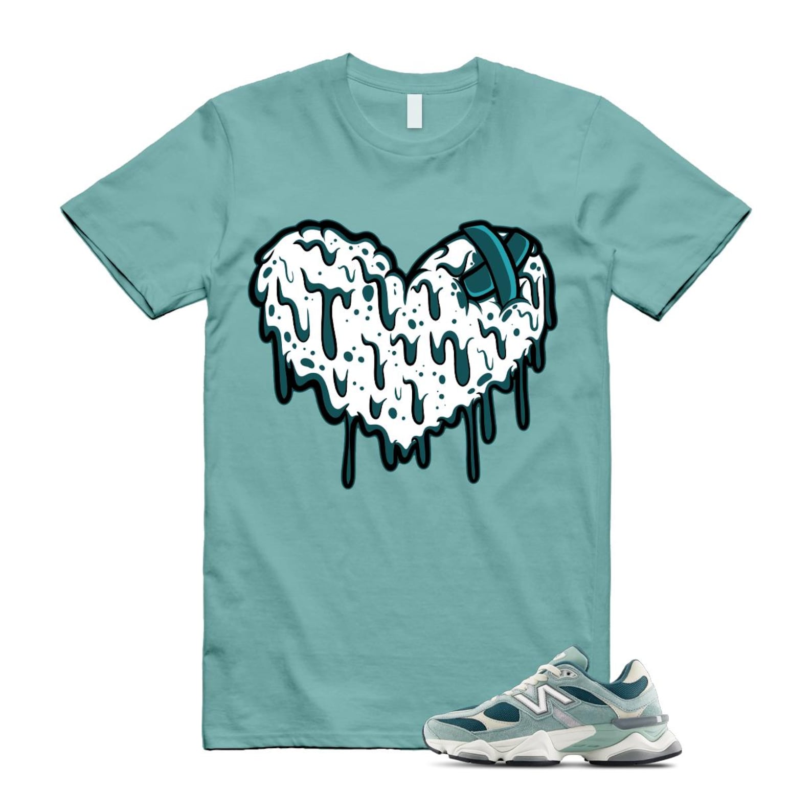 9060 Salt Marsh Green Cream Turtledove New Spruce T Shirt Match DRHRT ,U9060FG T-Shirt, Sneaker Match Tee