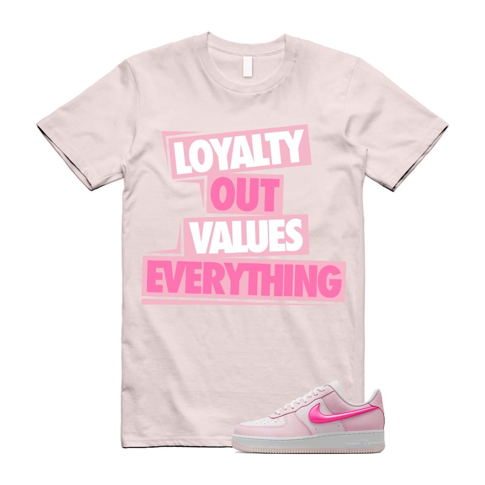 Air Force 1 '07 LX Pearl Pink Paw Print White Foam Playful T Shirt Match LOVE ,HM3696-661 T-Shirt, Sneaker Match Tee