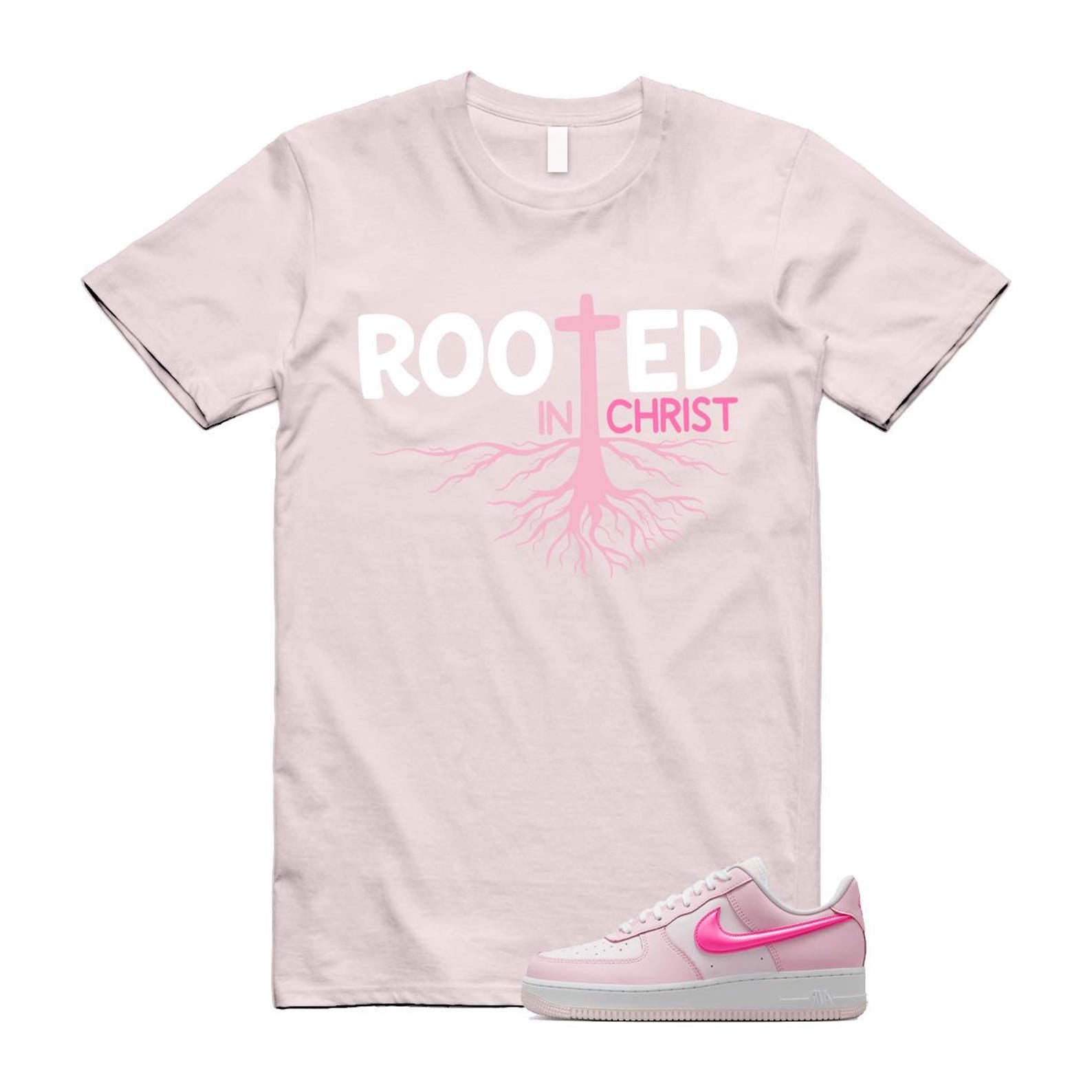 Air Force 1 '07 LX Pearl Pink Paw Print White Foam Playful T Shirt Match ROOTED ,HM3696-661 T-Shirt, Sneaker Match Tee