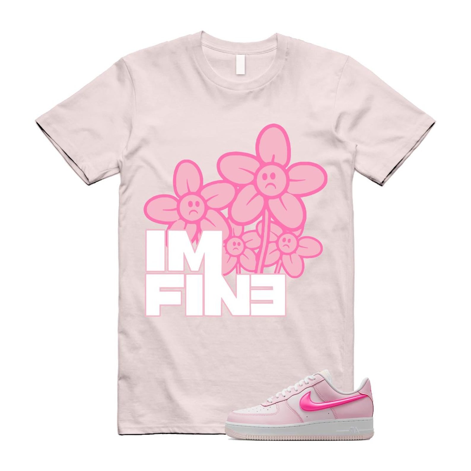 Air Force 1 '07 LX Pearl Pink Paw Print White Foam Playful T Shirt Match FINE ,HM3696-661 T-Shirt, Sneaker Match Tee