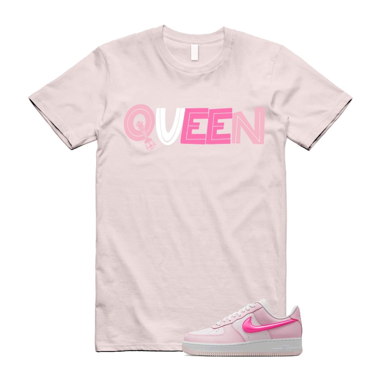 Air Force 1 '07 LX Pearl Pink Paw Print White Foam Playful T Shirt Match QUEEN ,HM3696-661 T-Shirt, Sneaker Match Tee