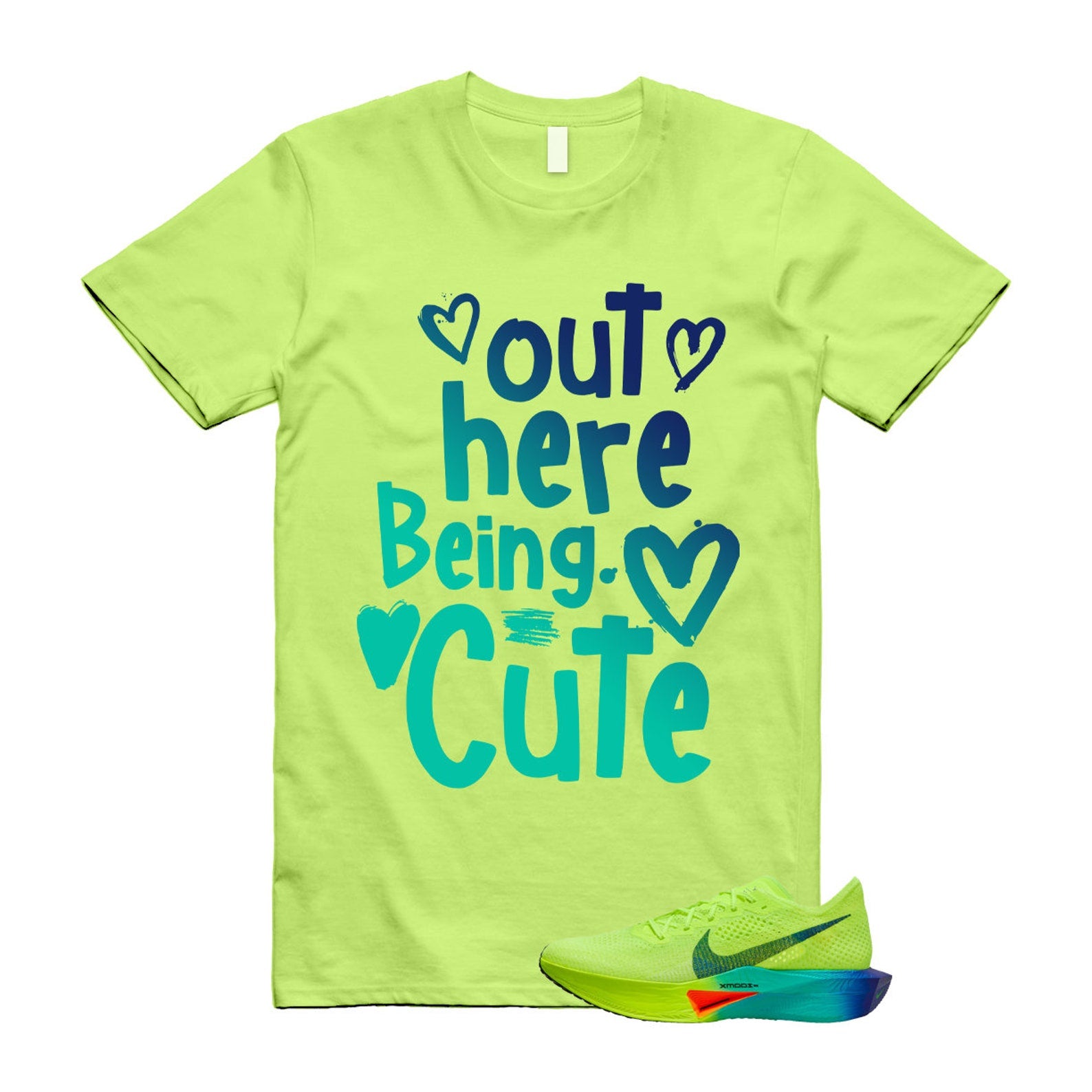 Volt Concord Air Zoom Alphafly 3 Dusty Cactus Total Orange T Shirt Match Out Here Being Cute ,FD8311-700 T-Shirt, Sneaker Match Tee