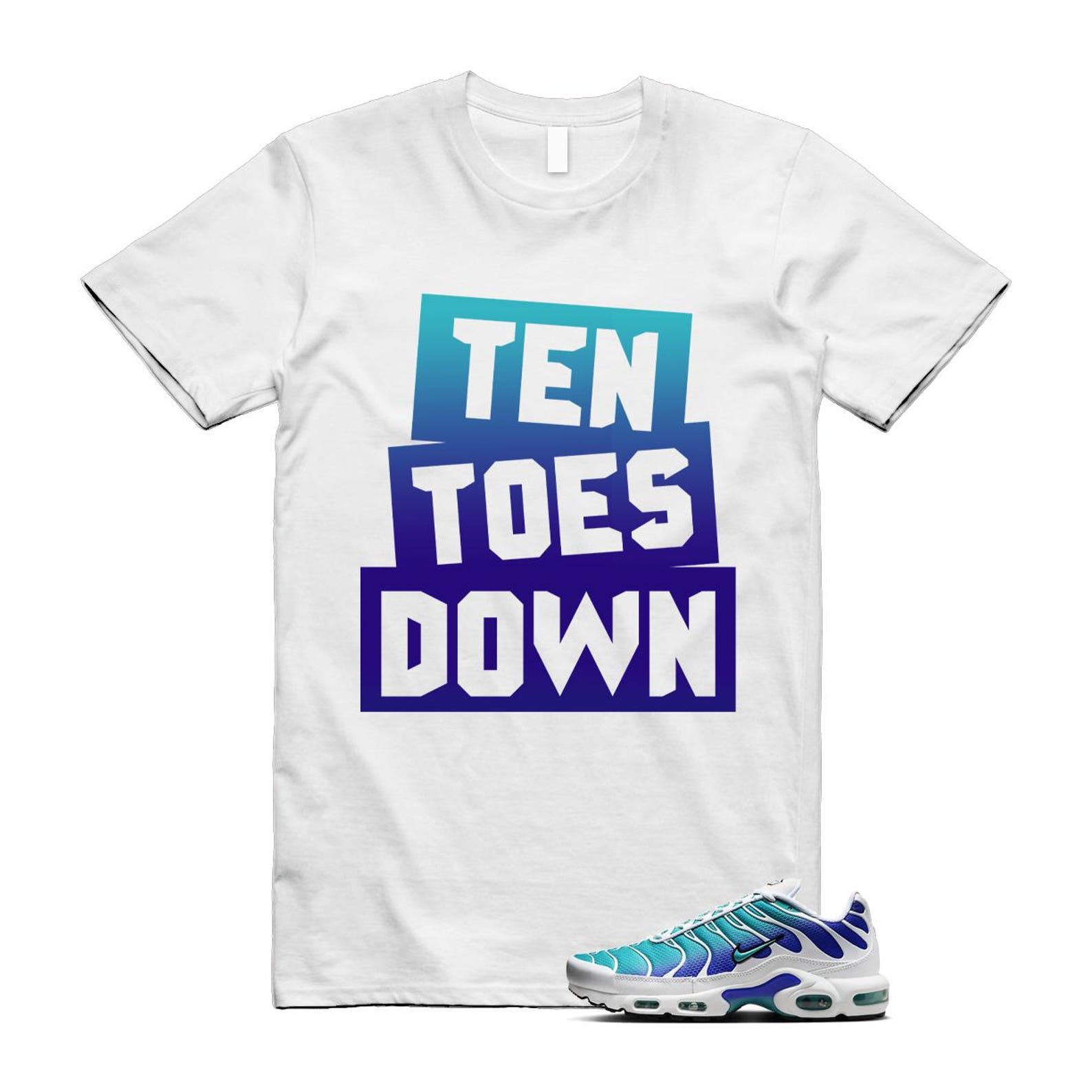 Air Max Bleached Aqua Fierce Purple White Plus Gradient T Shirt Match TTD ,AQ9979-100 T-Shirt, Sneaker Match Tee