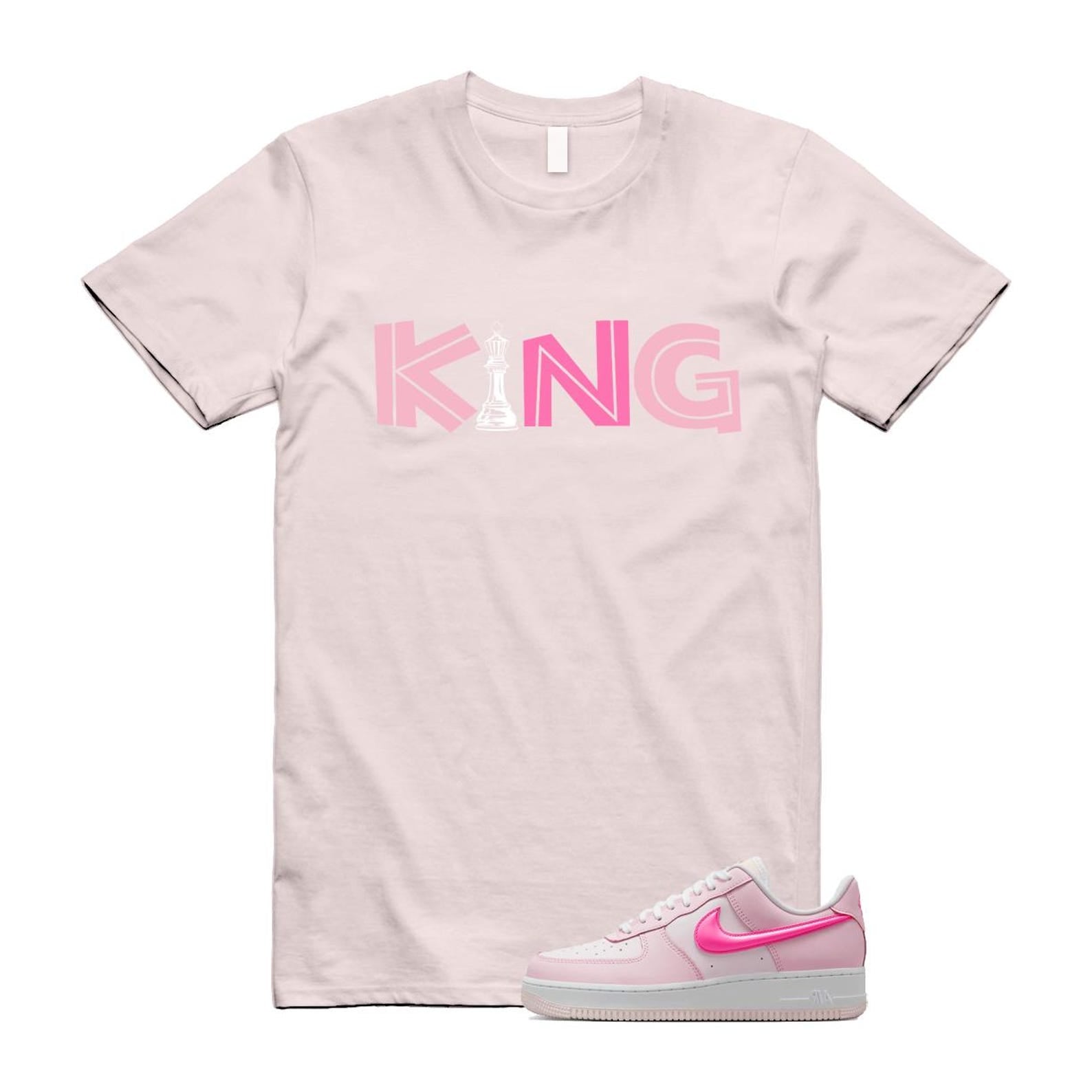 Air Force 1 '07 LX Pearl Pink Paw Print White Foam Playful T Shirt Match KING ,HM3696-661 T-Shirt, Sneaker Match Tee