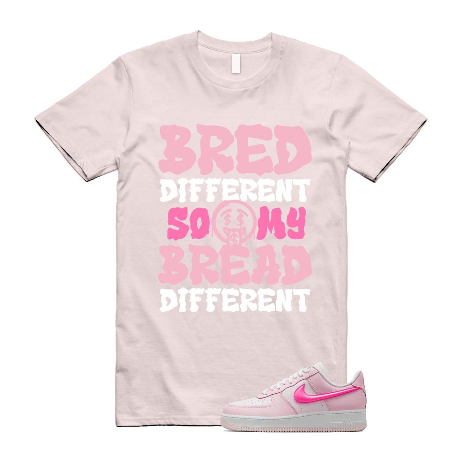Air Force 1 '07 LX Pearl Pink Paw Print White Foam Playful T Shirt Match BDBD ,HM3696-661 T-Shirt, Sneaker Match Tee