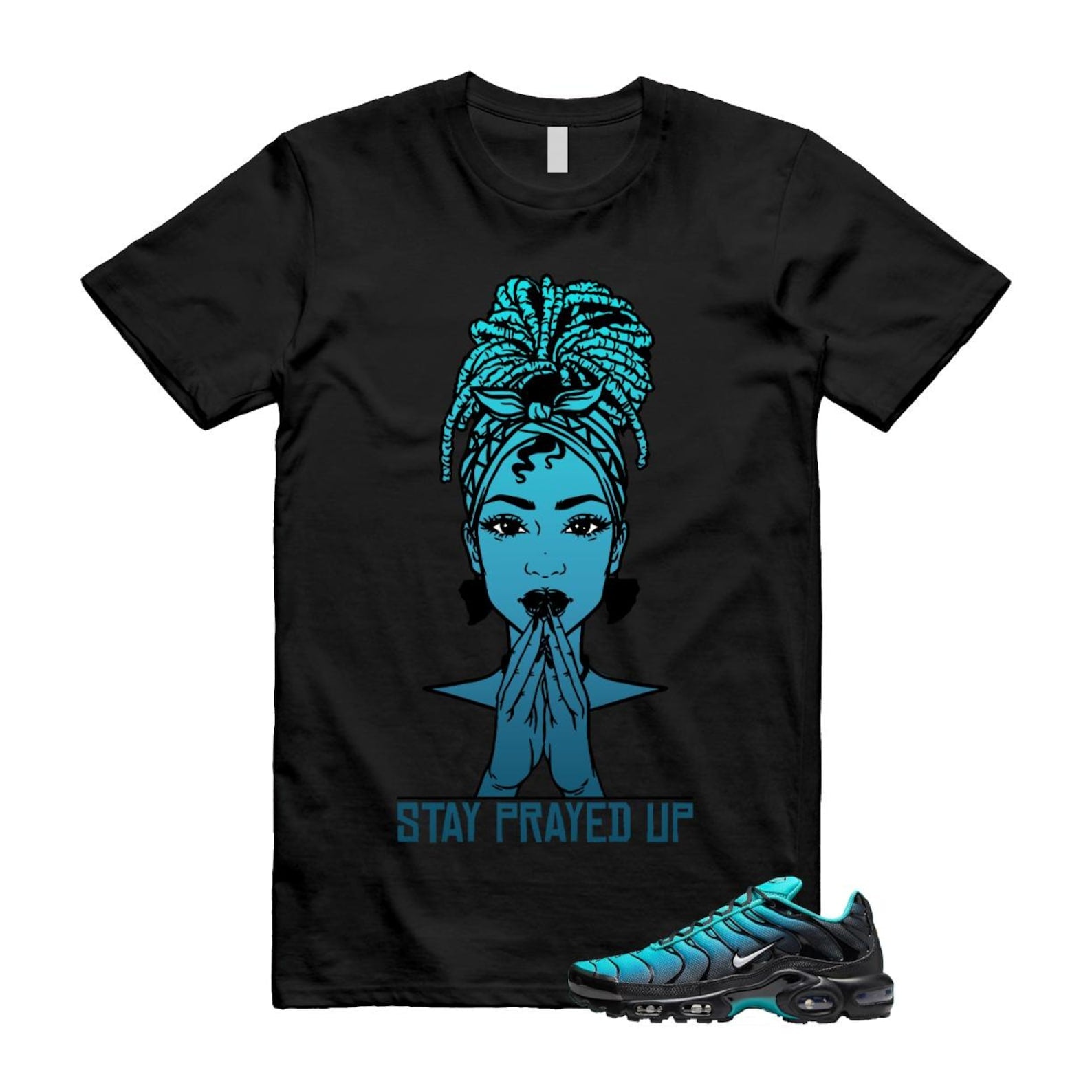Air Max Light Retro Blue Black Summit White Plus T Shirt Match PRAY ,DM0032-401 T-Shirt, Sneaker Match Tee