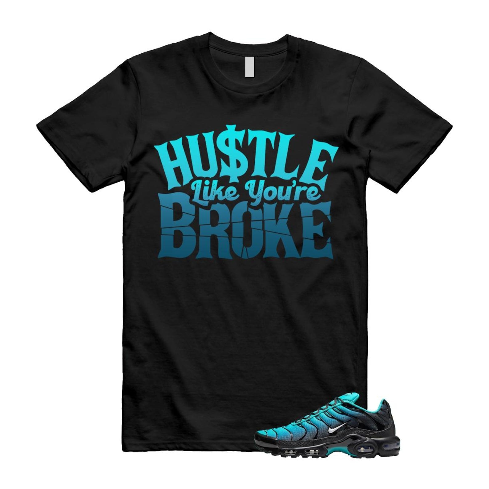 Air Max Light Retro Blue Black Summit White Plus T Shirt Match BROKE ,DM0032-401 T-Shirt, Sneaker Match Tee