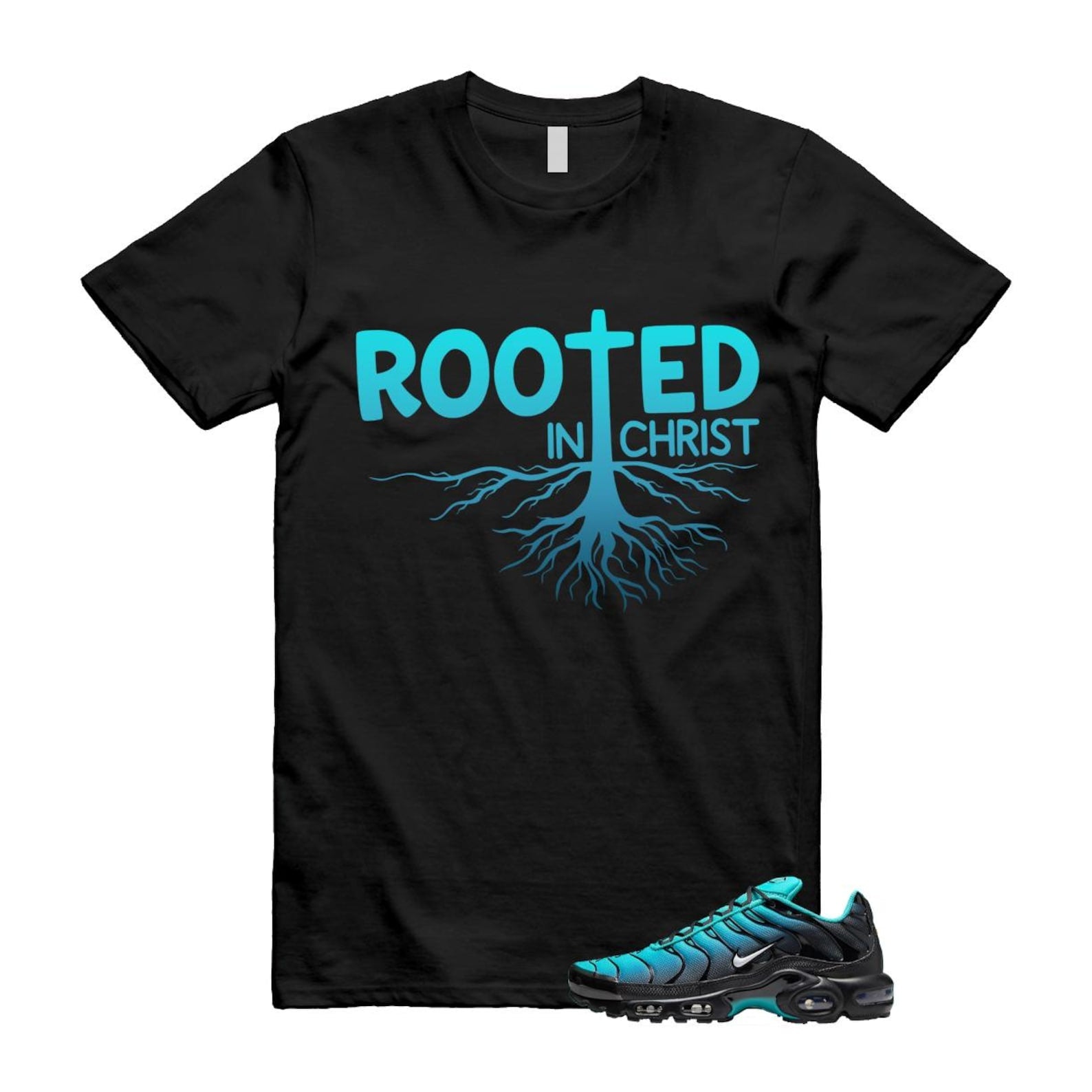 Air Max Light Retro Blue Black Summit White Plus T Shirt Match ROOTED ,DM0032-401 T-Shirt, Sneaker Match Tee