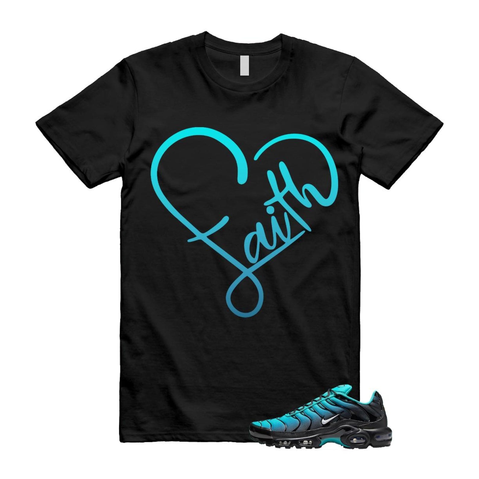 Air Max Light Retro Blue Black Summit White Plus T Shirt Match FAITH ,DM0032-401 T-Shirt, Sneaker Match Tee