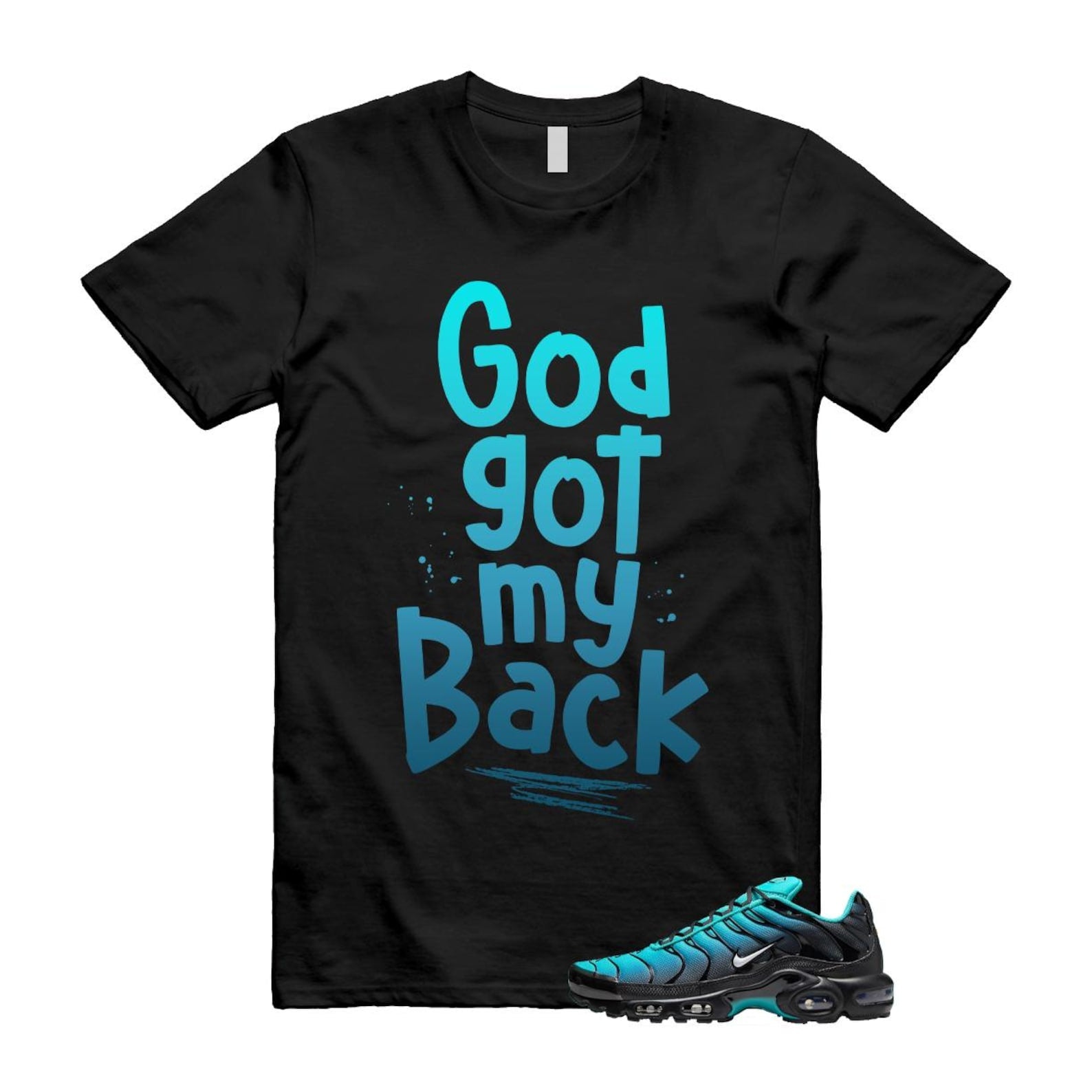Air Max Light Retro Blue Black Summit White Plus T Shirt Match GOD ,DM0032-401 T-Shirt, Sneaker Match Tee