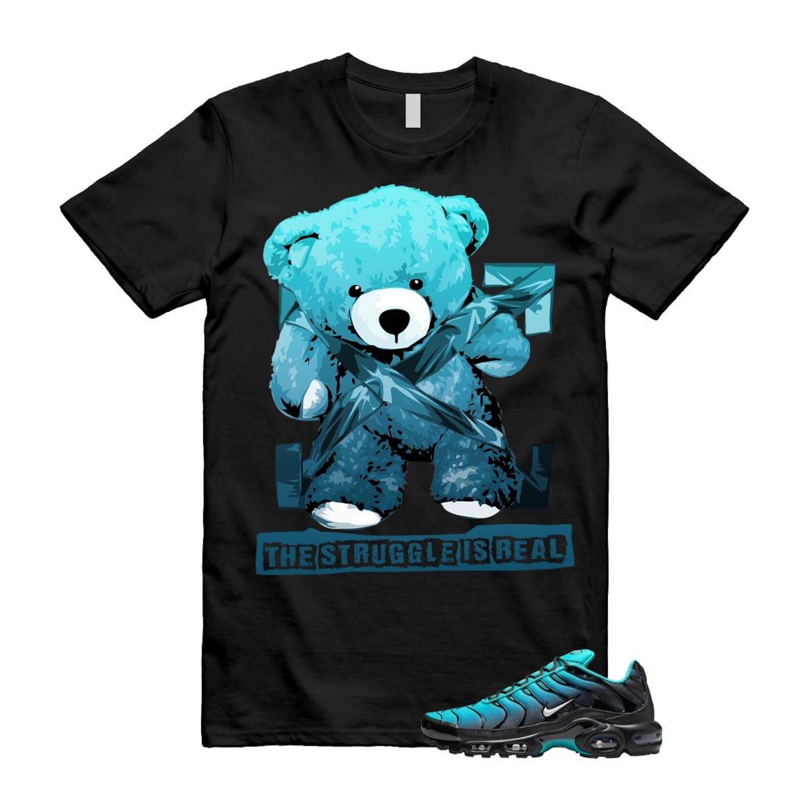 Air Max Light Retro Blue Black Summit White Plus T Shirt Match STRUG ,DM0032-401 T-Shirt, Sneaker Match Tee