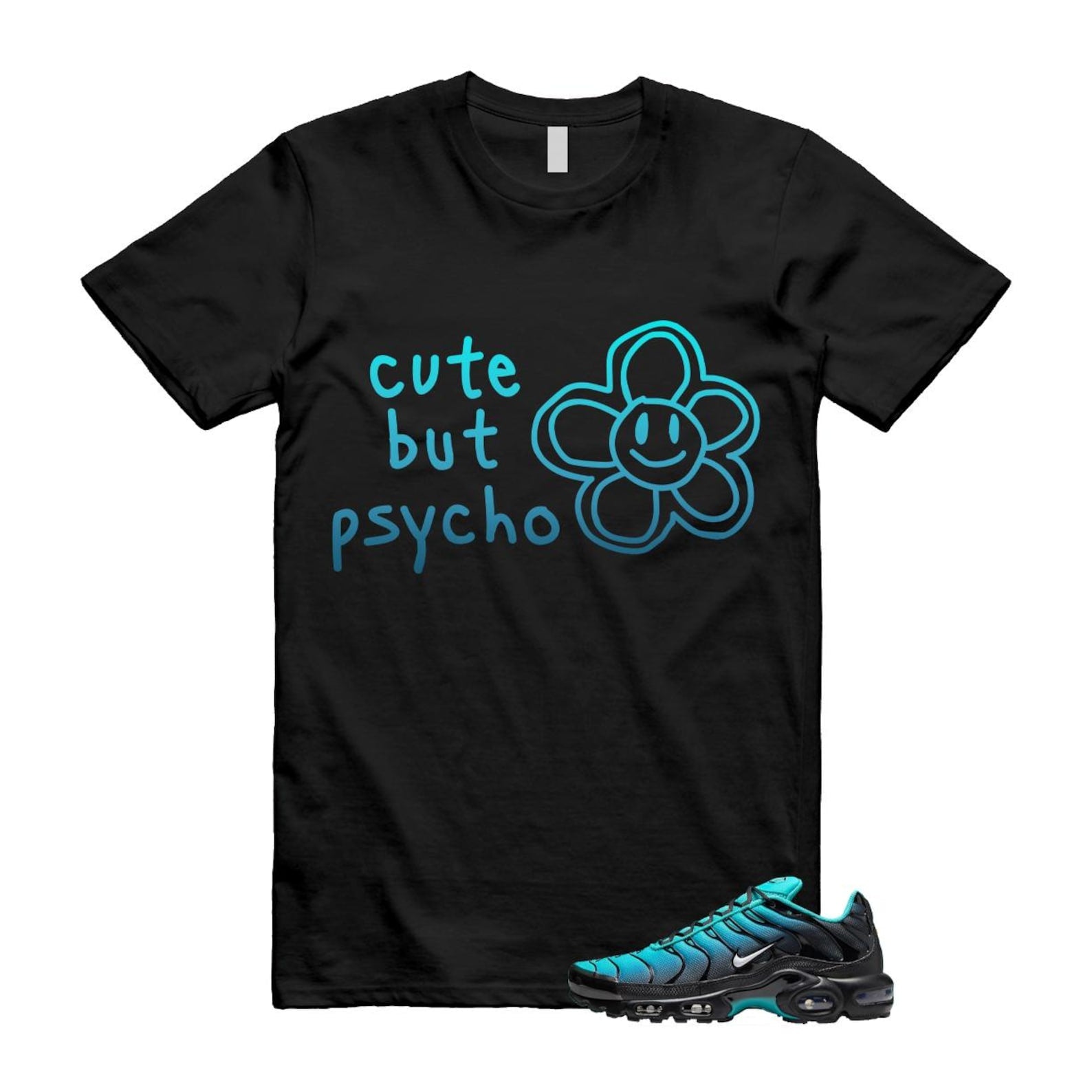 Air Max Light Retro Blue Black Summit White Plus T Shirt Match PSYCHO ,DM0032-401 T-Shirt, Sneaker Match Tee