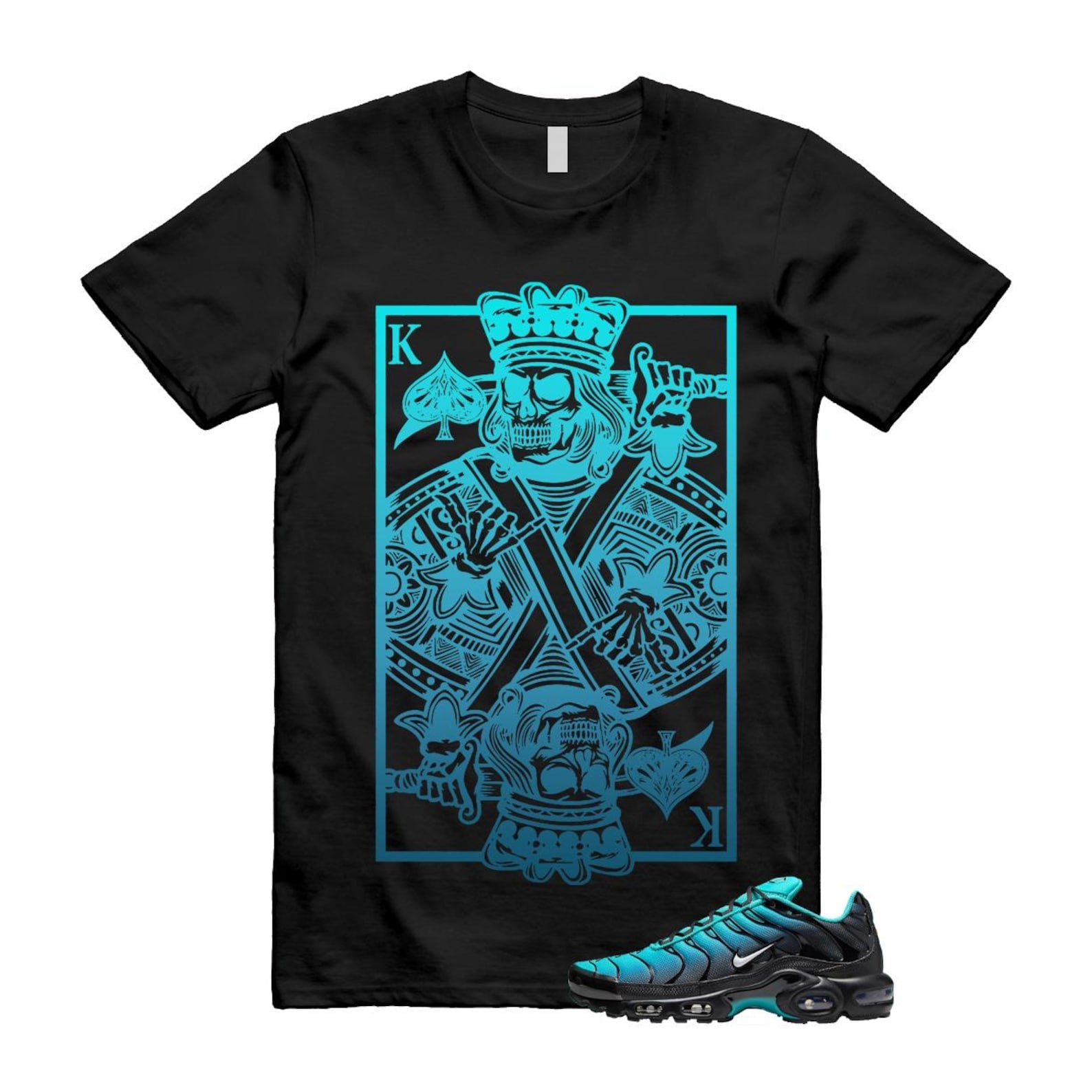 Air Max Light Retro Blue Black Summit White Plus T Shirt Match KC ,DM0032-401 T-Shirt, Sneaker Match Tee