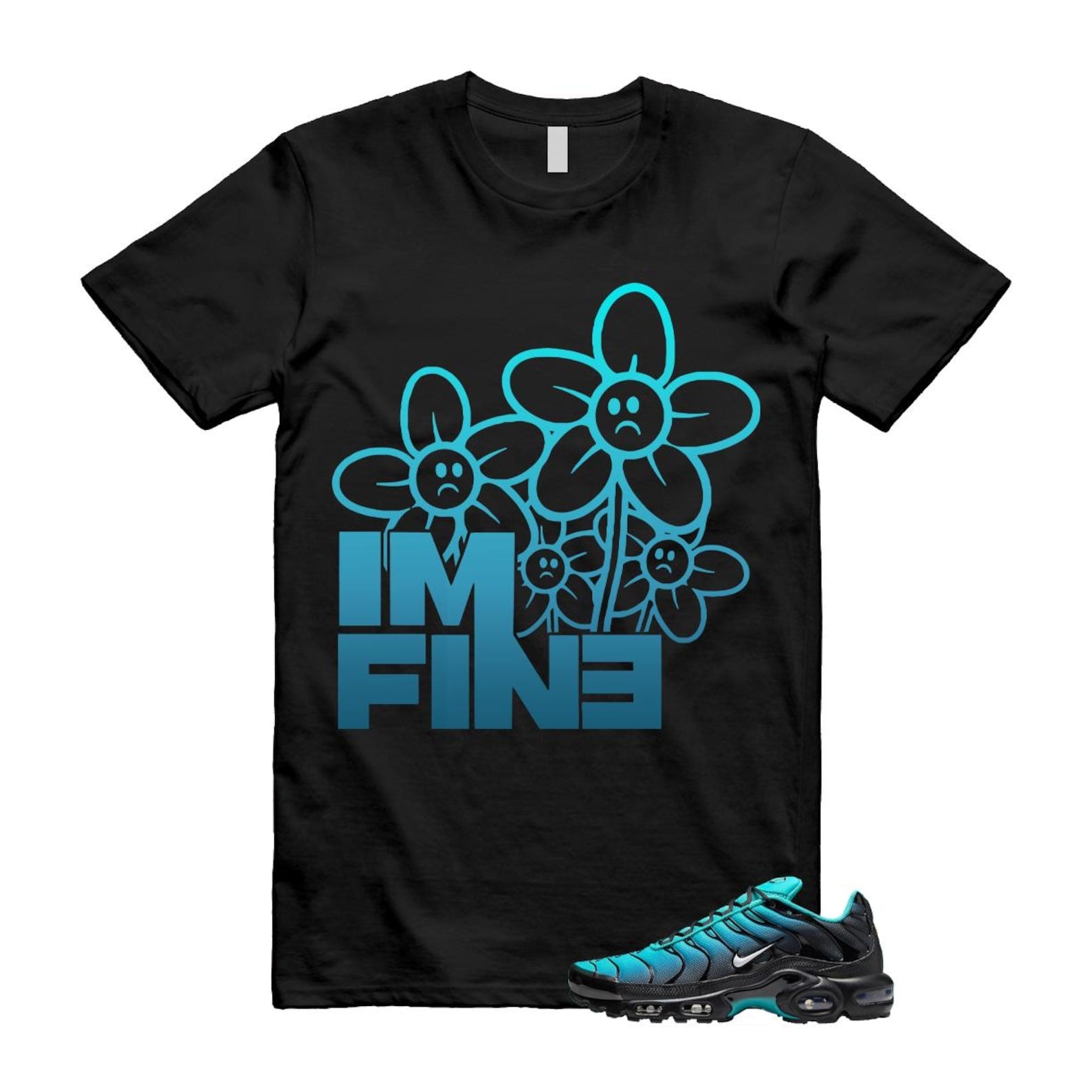 Air Max Light Retro Blue Black Summit White Plus T Shirt Match FINE ,DM0032-401 T-Shirt, Sneaker Match Tee