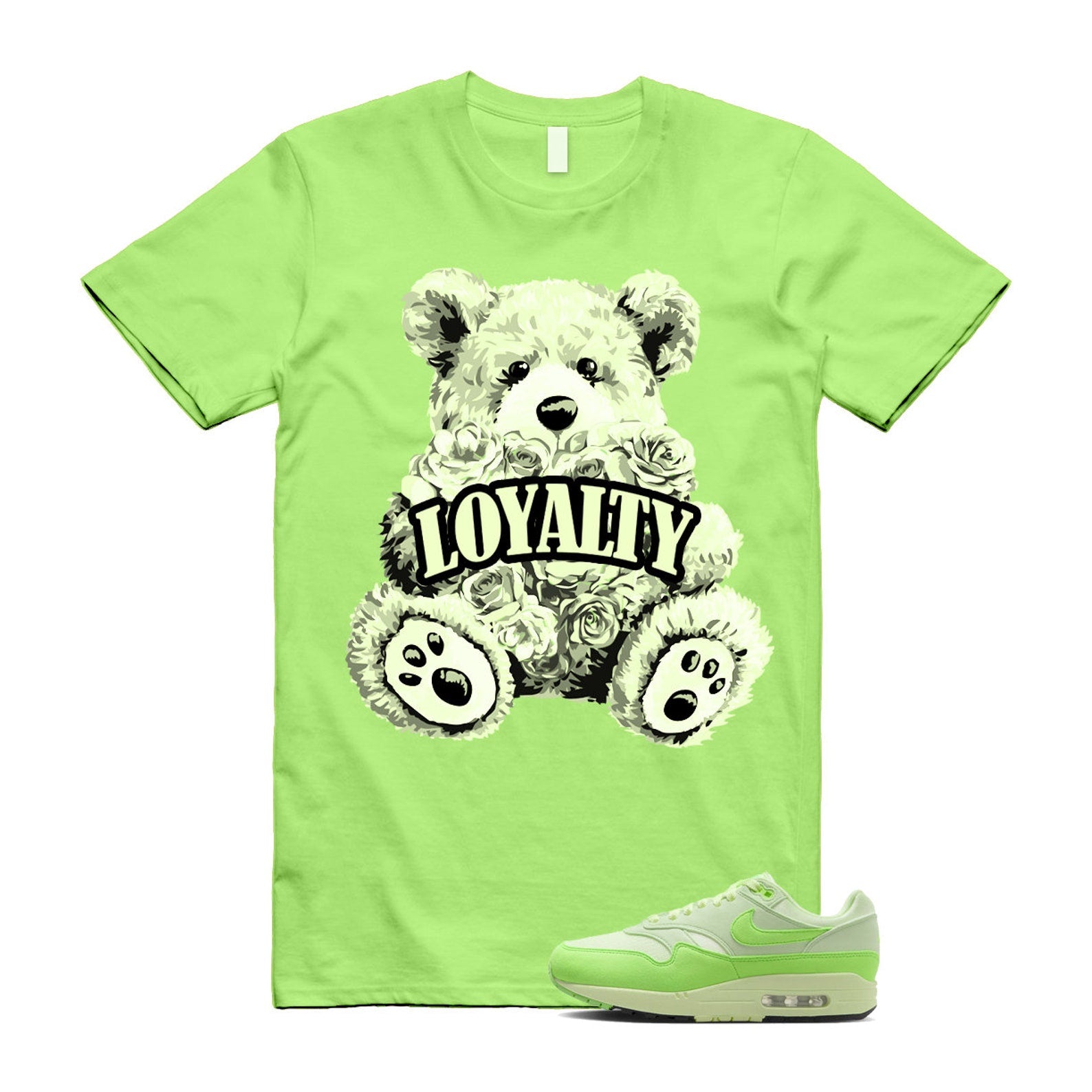 Air Max 1 '87 Vapor Green High Saturation Barely Volt Strike T Shirt Match LYLTY ,HJ7329-376 T-Shirt, Sneaker Match Tee