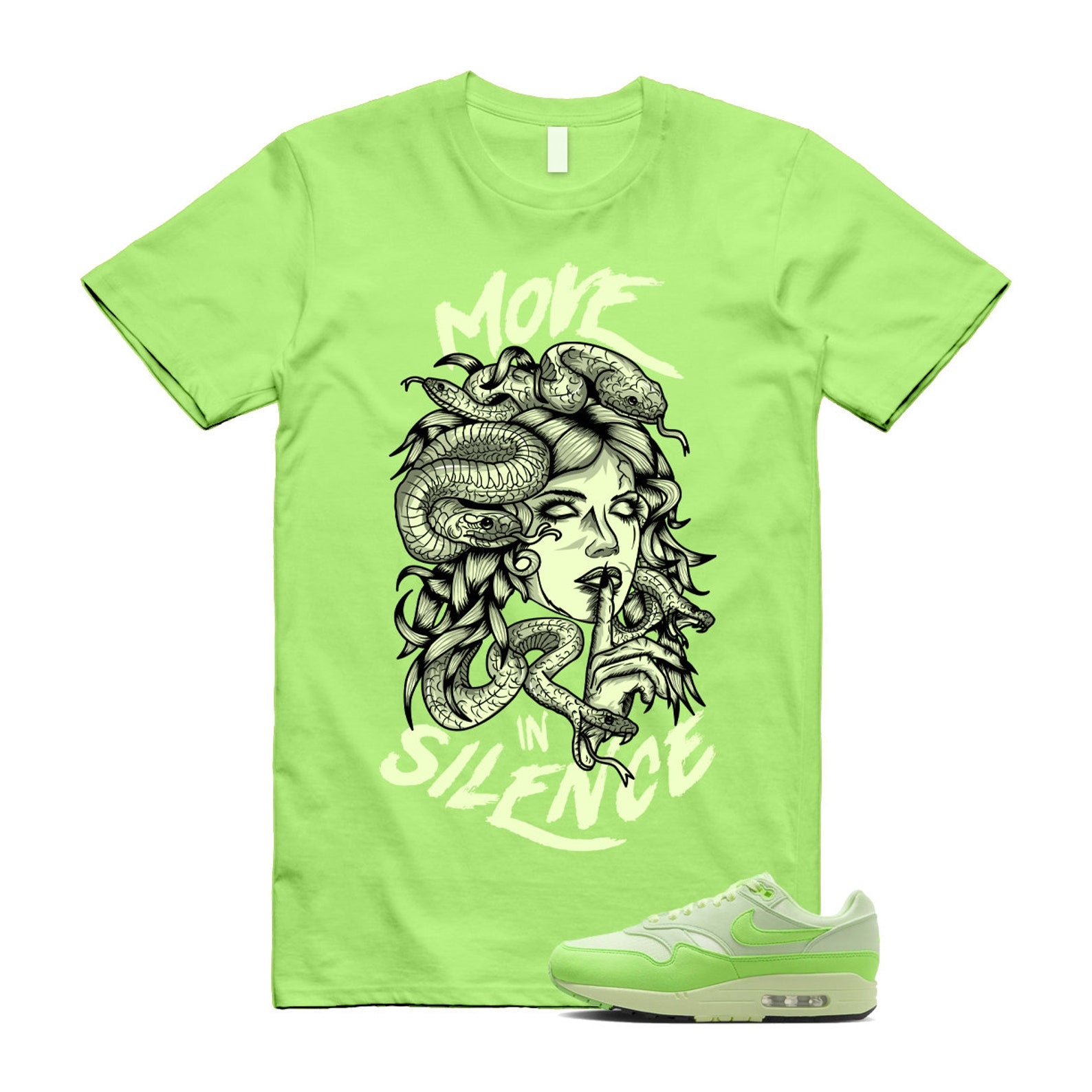 Air Max 1 '87 Vapor Green High Saturation Barely Volt Strike T Shirt Match MIS ,HJ7329-376 T-Shirt, Sneaker Match Tee
