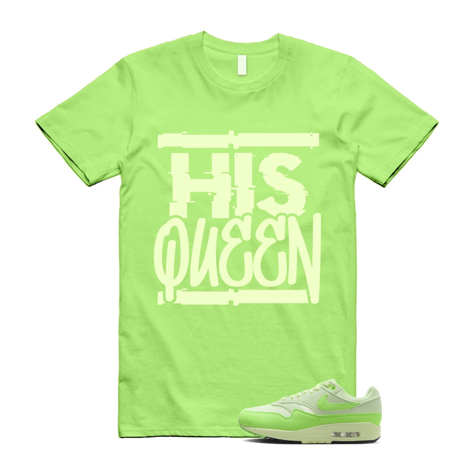 Air Max 1 '87 Vapor Green High Saturation Barely Volt Strike T Shirt Match HQ ,HJ7329-376 T-Shirt, Sneaker Match Tee