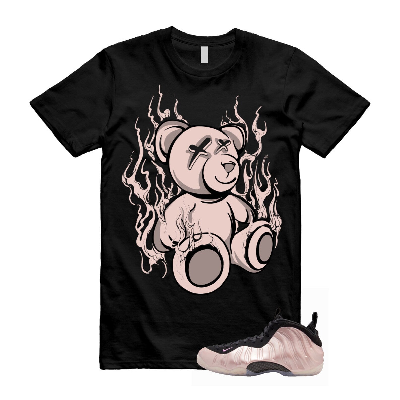 Foamposite Cherry Blossom Air One DMV Platinum Violet Pink Rise White Black T Shirt Match LIT ,HJ4187-001 T-Shirt, Sneaker Match Tee