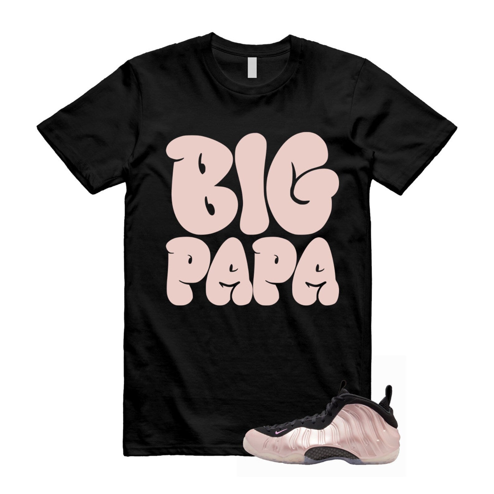 Foamposite Cherry Blossom Air One DMV Platinum Violet Pink Rise White Black T Shirt Match PAPA ,HJ4187-001 T-Shirt, Sneaker Match Tee
