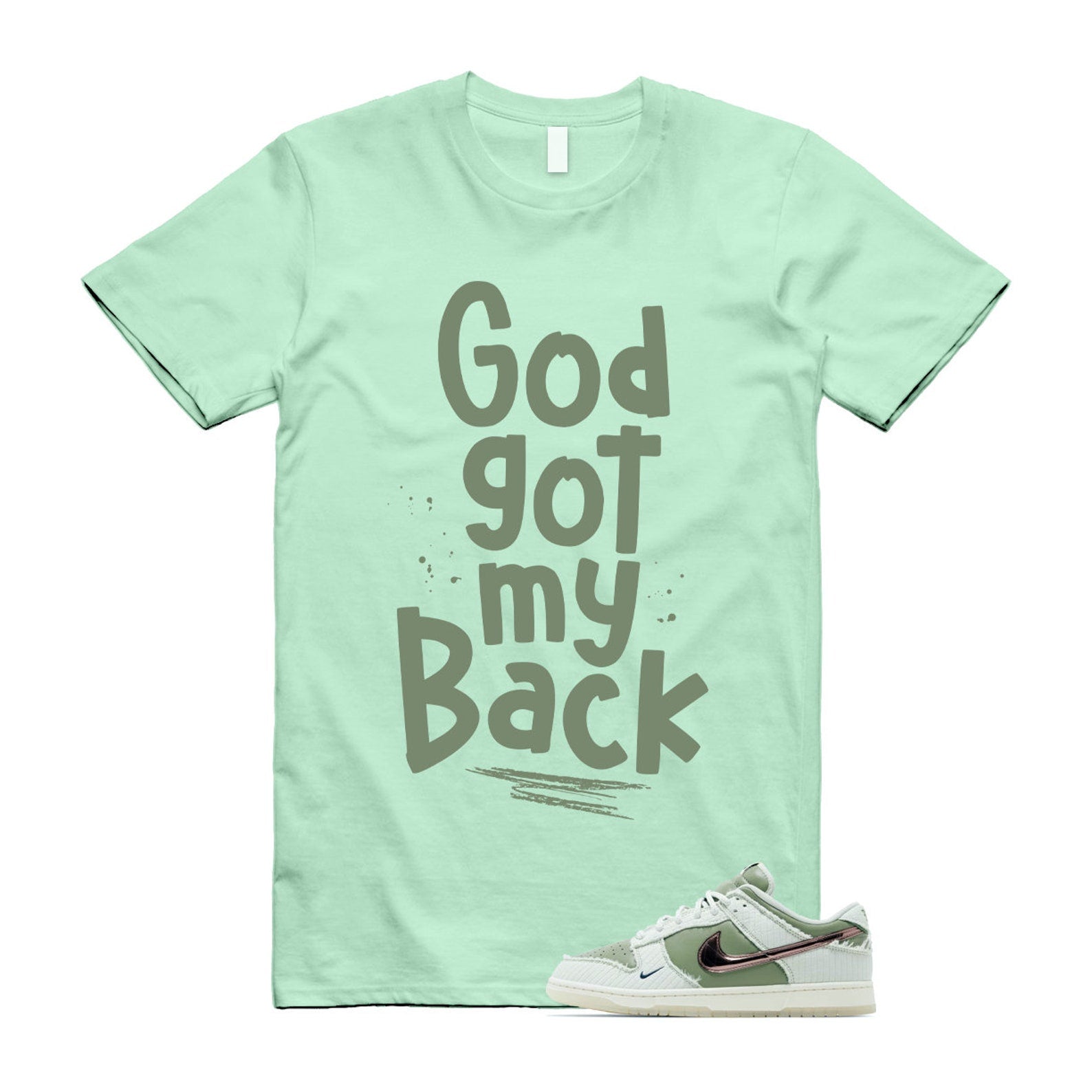 Dunk Kyler Murray Be 1 of One Sea Glass Sail Oil Green Rose Gold Low Retro PRM T Shirt Match GOD ,FQ0269-001 T-Shirt, Sneaker Match Tee