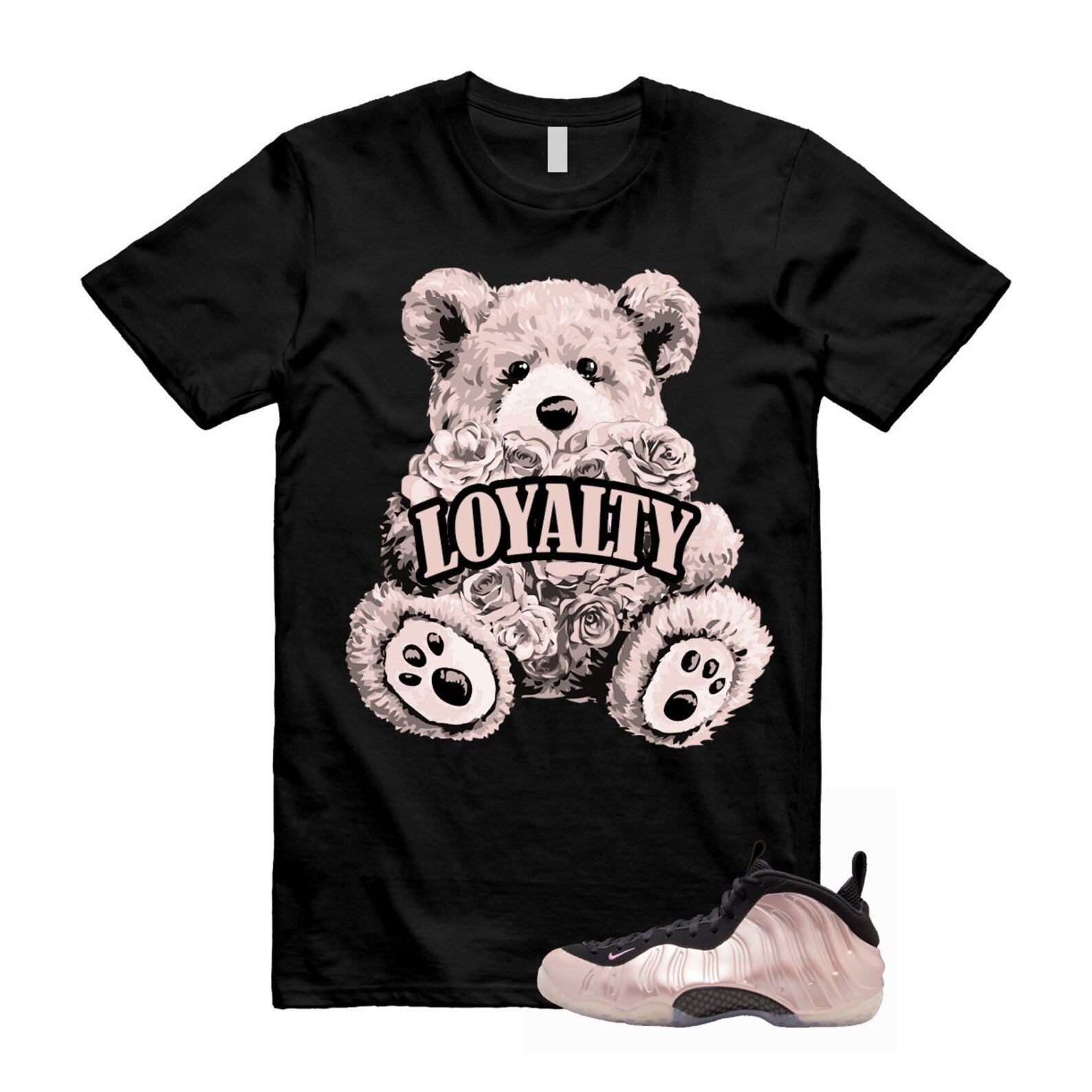 Foamposite Cherry Blossom Air One DMV Platinum Violet Pink Rise White Black T Shirt Match LYLTY ,HJ4187-001 T-Shirt, Sneaker Match Tee
