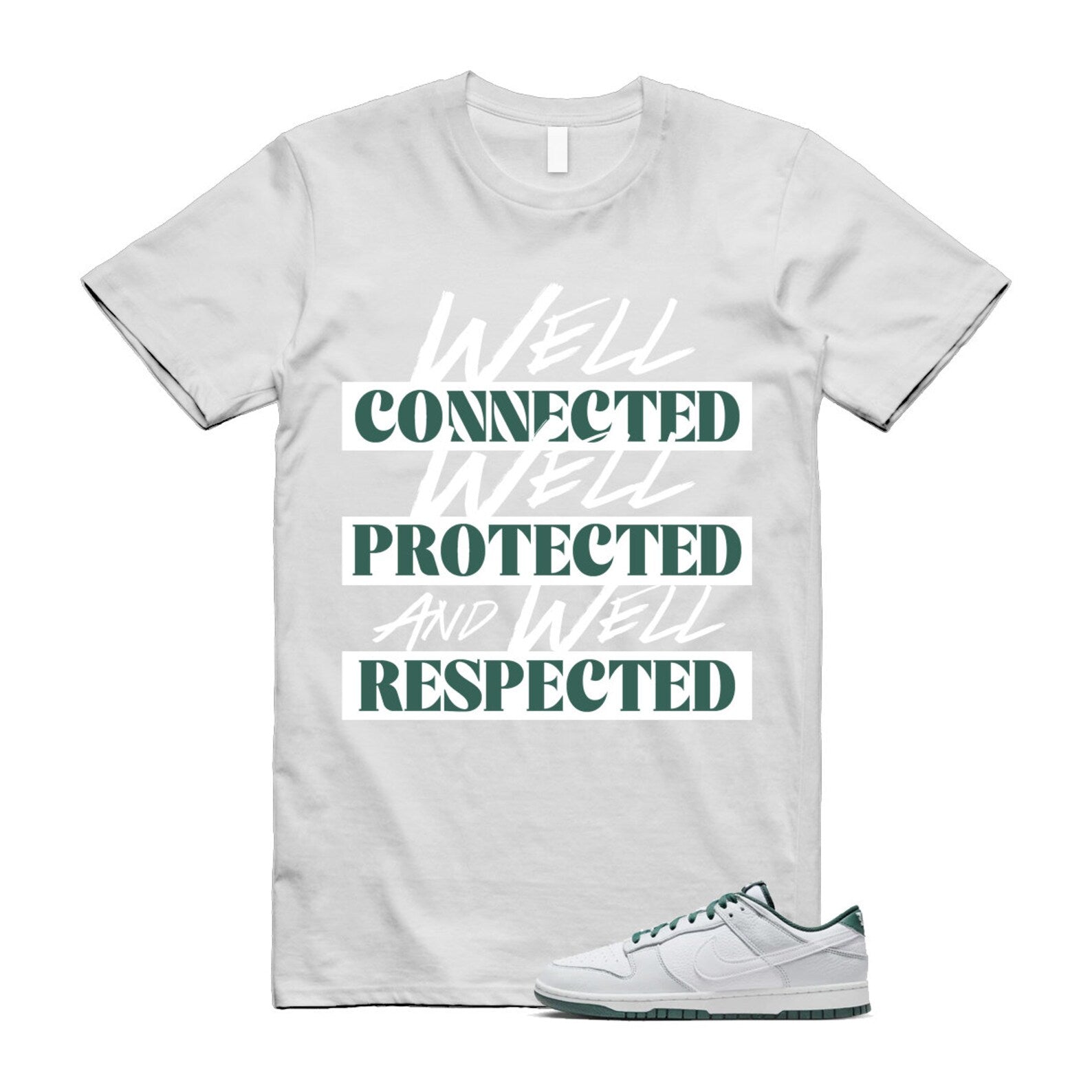 Dunk Photon Dust Vintage Green Low Retro SE White T Shirt Match WELL ,HF2874-001 T-Shirt, Sneaker Match Tee
