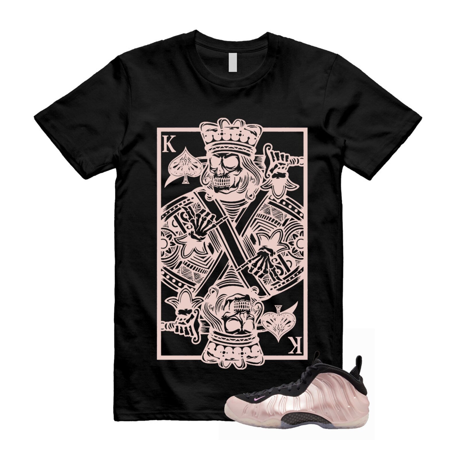 Foamposite Cherry Blossom Air One DMV Platinum Violet Pink Rise White Black T Shirt Match KC ,HJ4187-001 T-Shirt, Sneaker Match Tee