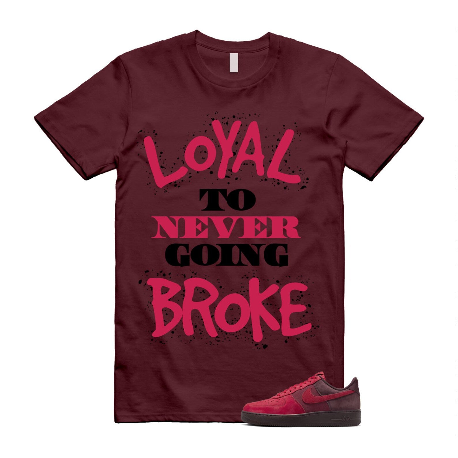 Air Force 1 Layers of Love University Red Burgundy Crush Gym Team Red Pacific Moss Low T Shirt Match NB ,FZ4033-657 T-Shirt, Sneaker Match Tee