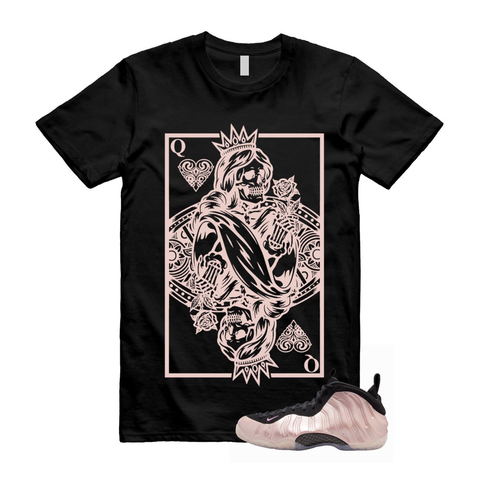 Foamposite Cherry Blossom Air One DMV Platinum Violet Pink Rise White Black T Shirt Match QC ,HJ4187-001 T-Shirt, Sneaker Match Tee