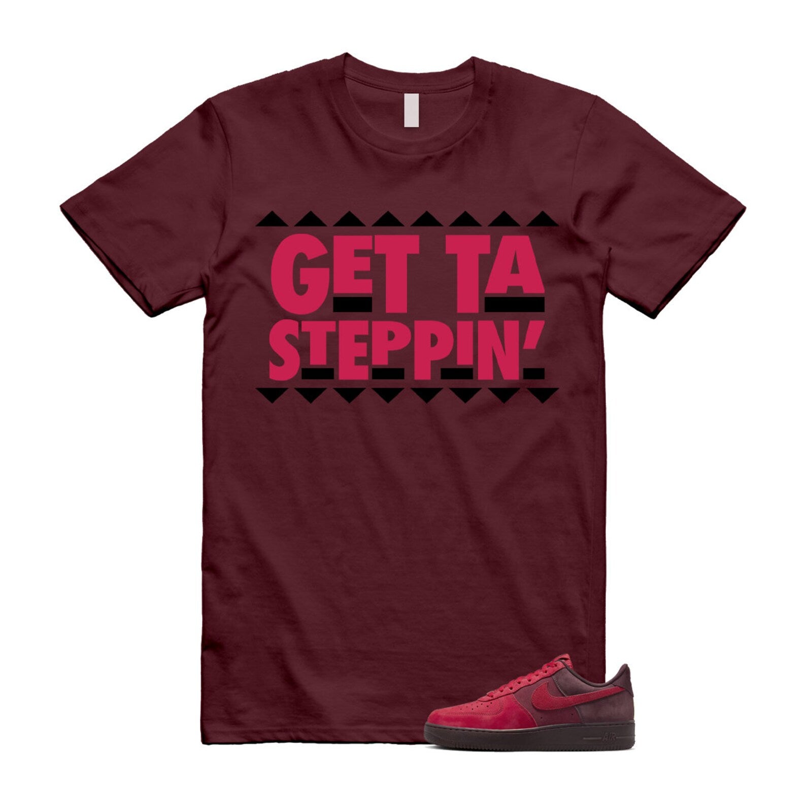 Air Force 1 Layers of Love University Red Burgundy Crush Gym Team Red Pacific Moss Low T Shirt Match GET ,FZ4033-657 T-Shirt, Sneaker Match Tee