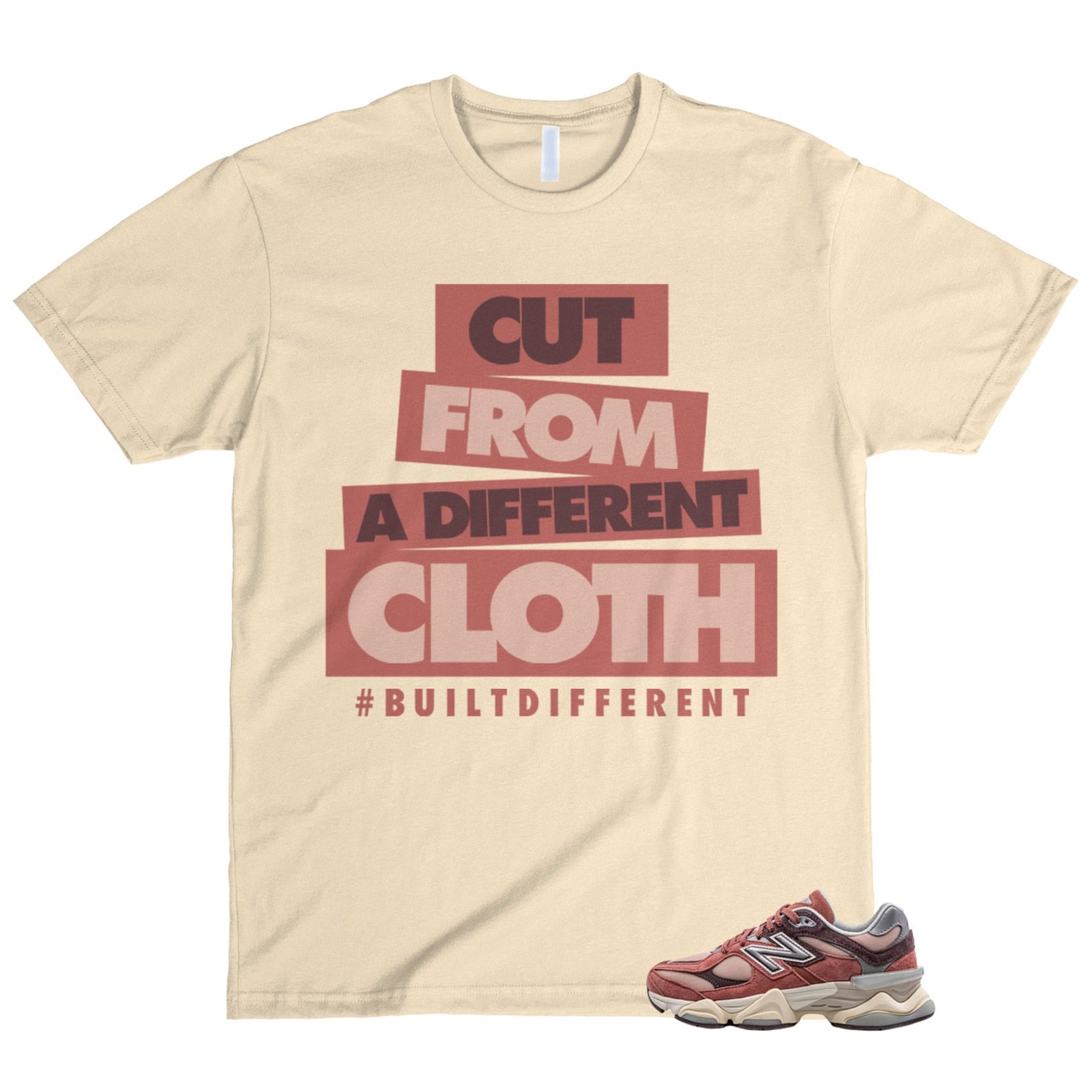 New Balance 9060 Cherry Blossom Mineral Red Truffle Rain Cloud T Shirt Match CLOTH ,U9060TRU T-Shirt, Sneaker Match Tee