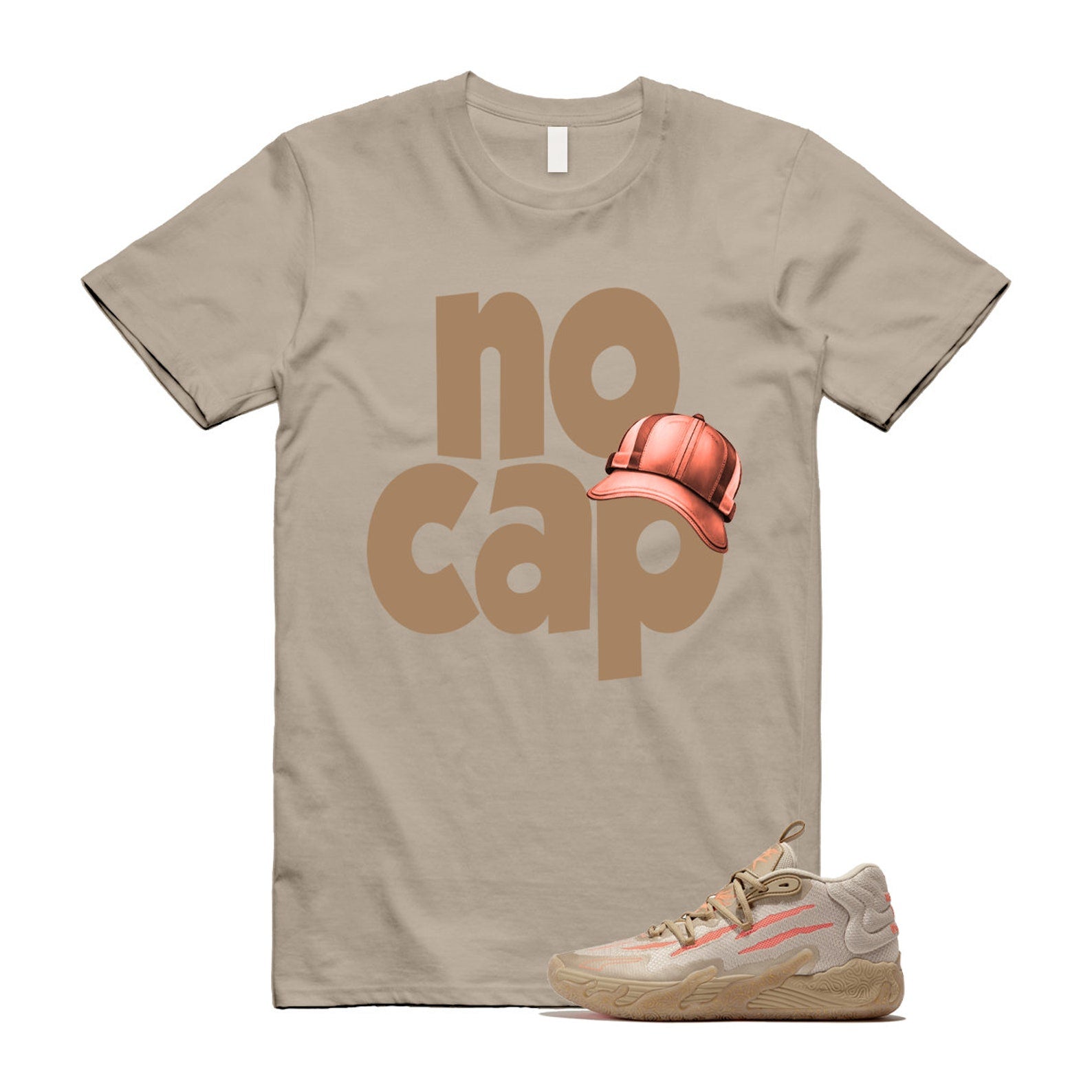 Chinese New Year LaMelo Ball MB.03 Gold Fluro Peach Pes T Shirt Match NO CAP ,309716-01 T-Shirt, Sneaker Match Tee