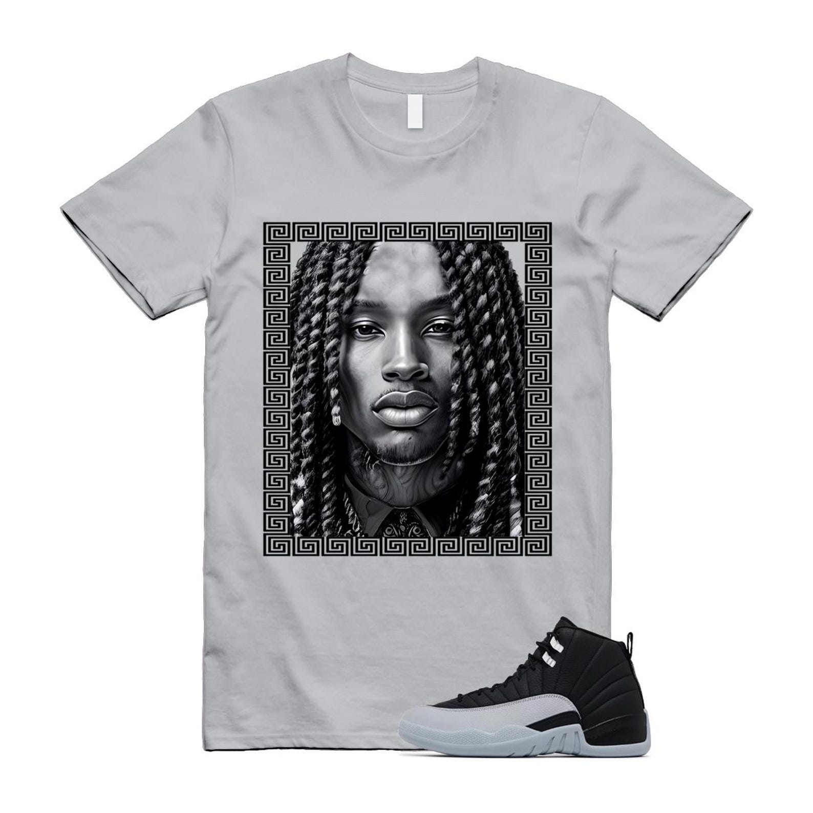 12 Barons Black Wolf Grey White Retro T Shirt Match VON ,CT8013-010 T-Shirt, Sneaker Match Tee