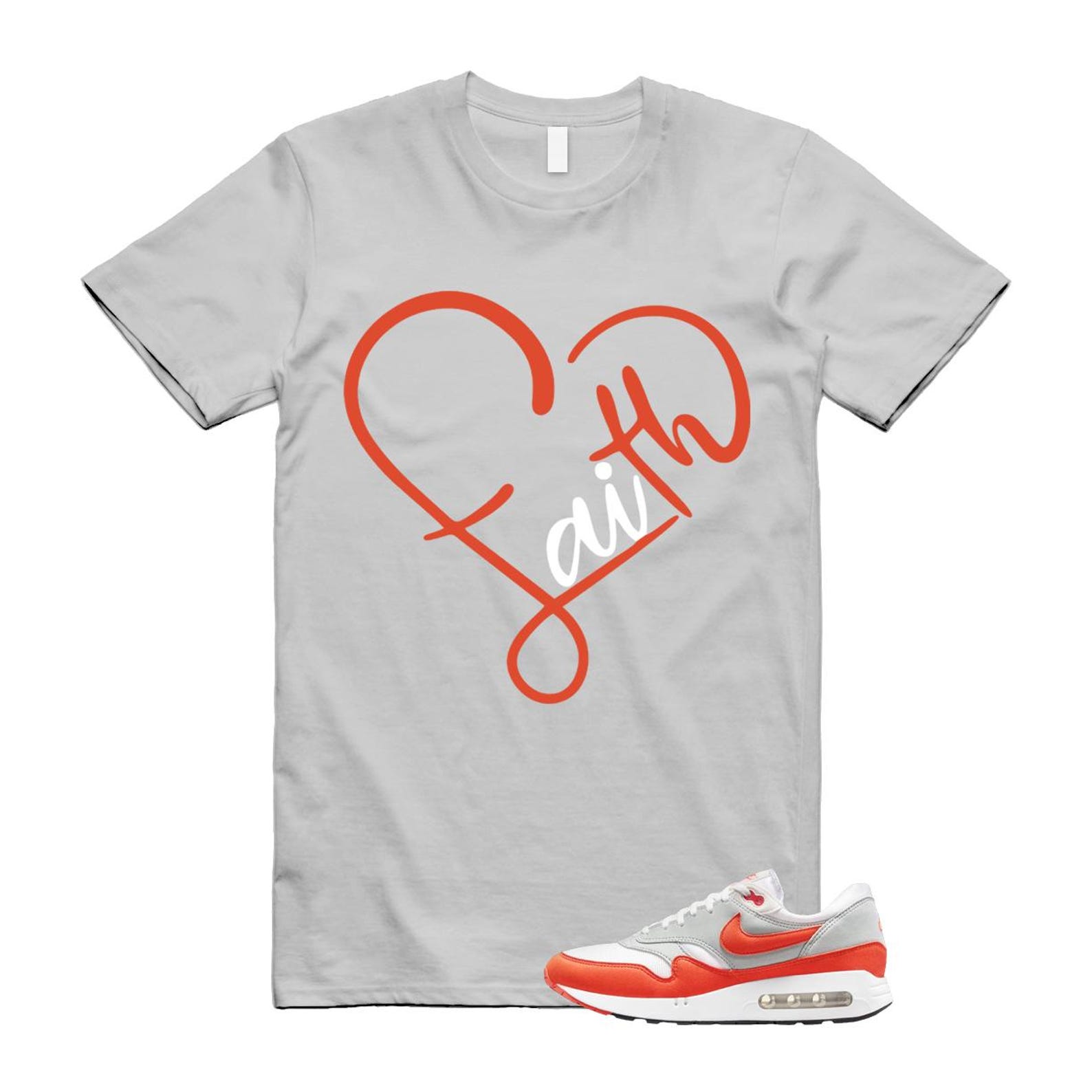 Air Max 1 Cosmic Clay Summit White Light Pumice '86 OG T Shirt Match FAITH ,DQ3989-103 T-Shirt, Sneaker Match Tee