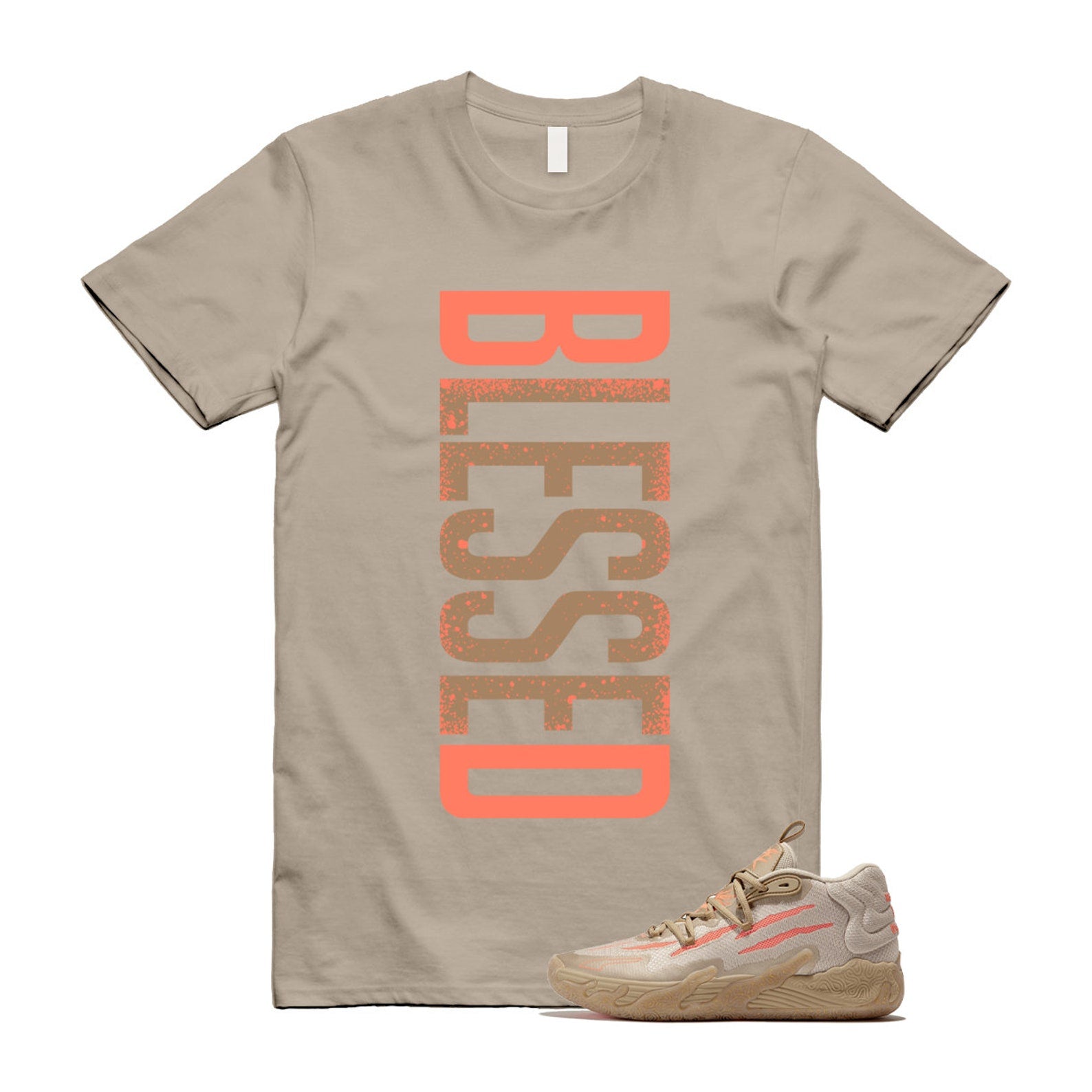 Chinese New Year LaMelo Ball MB.03 Gold Fluro Peach Pes T Shirt Match VERTBLS ,309716-01 T-Shirt, Sneaker Match Tee