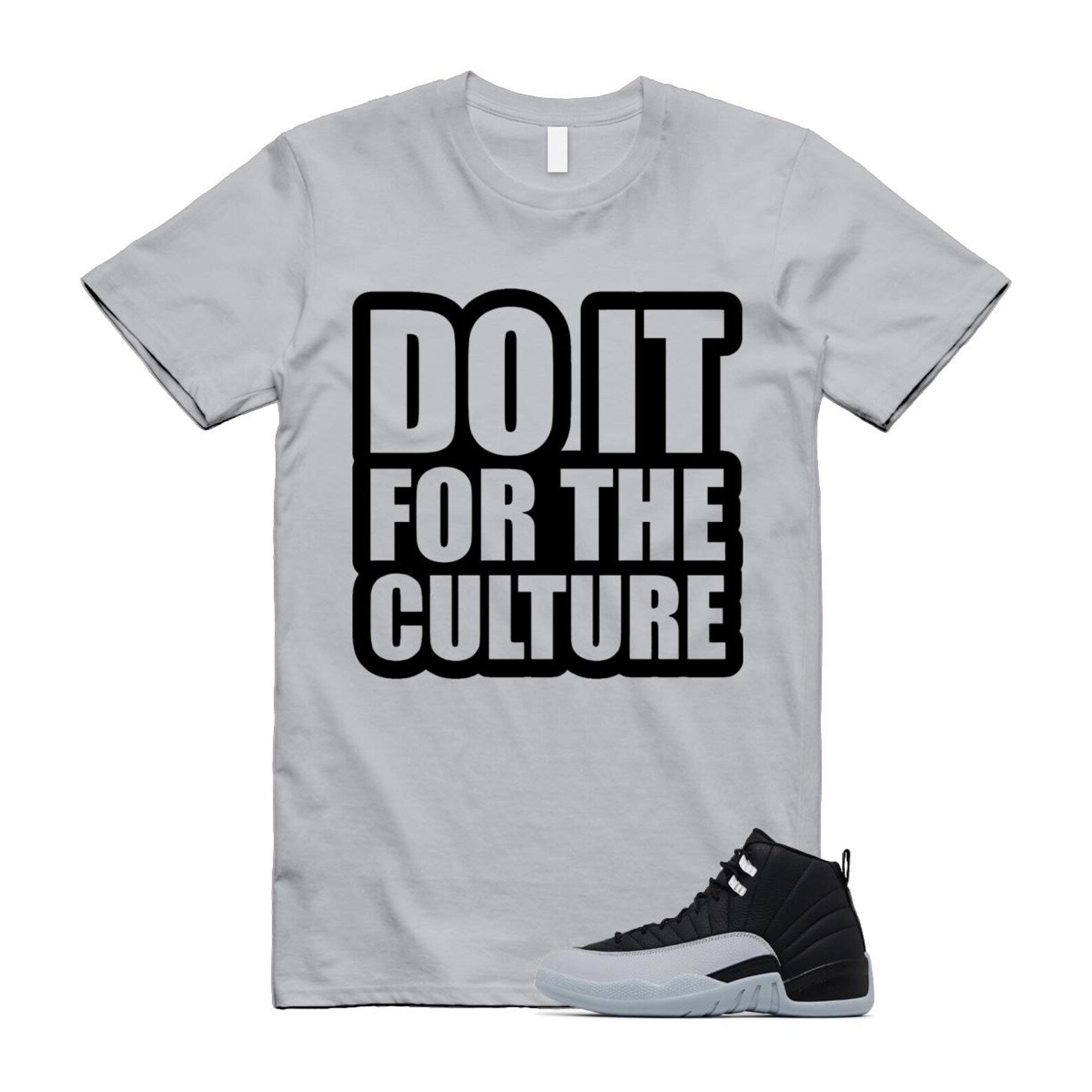 12 Barons Black Wolf Grey White Retro T Shirt Match CULTURE ,CT8013-010 T-Shirt, Sneaker Match Tee