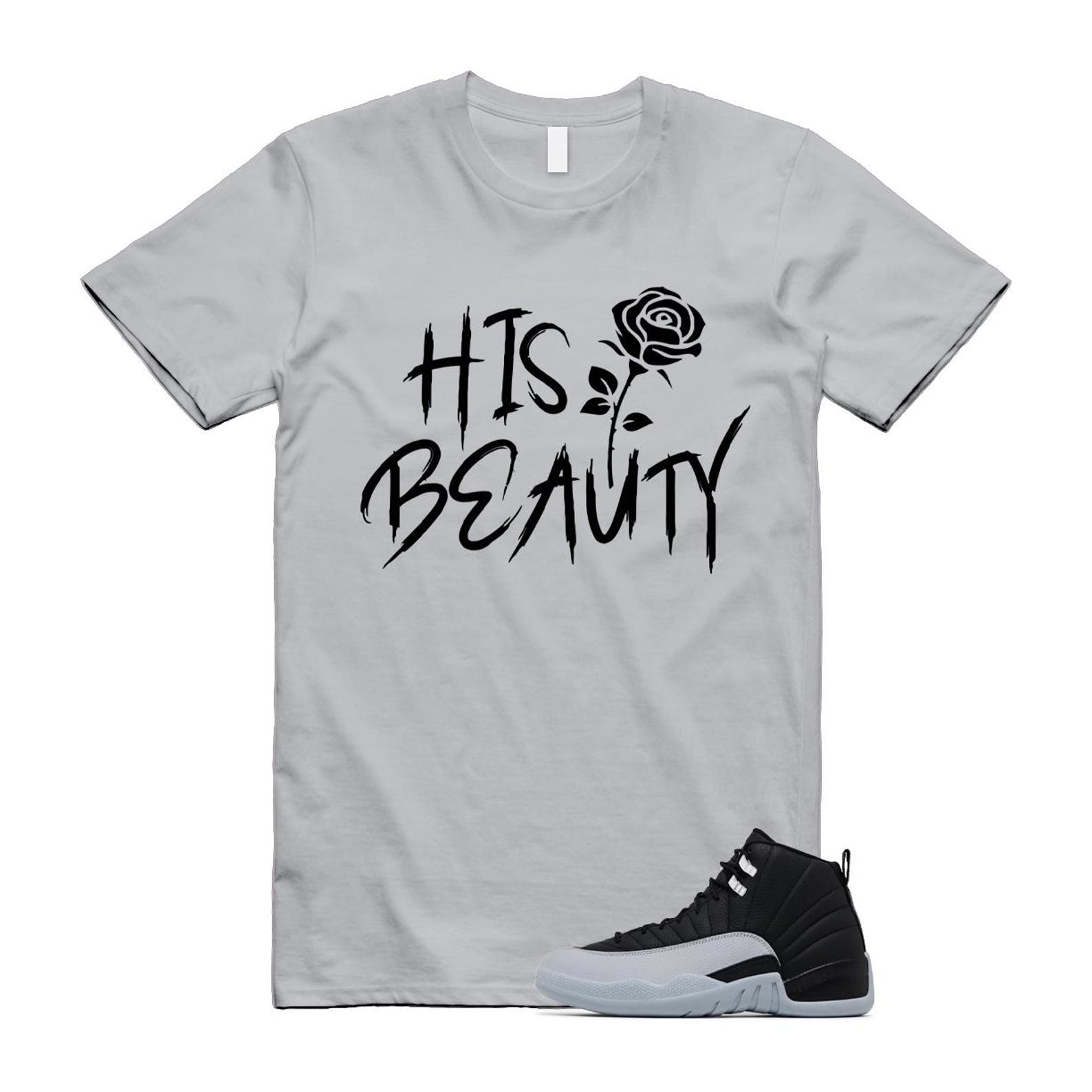 12 Barons Black Wolf Grey White Retro T Shirt Match BEAUTY ,CT8013-010 T-Shirt, Sneaker Match Tee