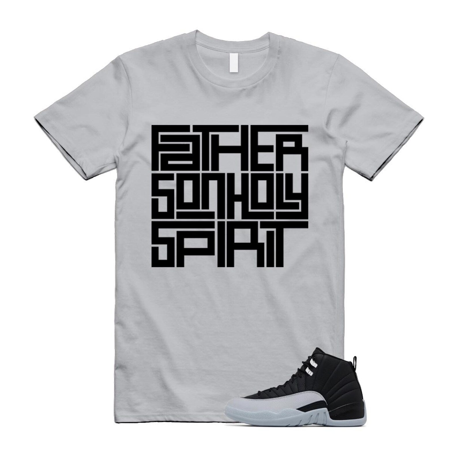 12 Barons Black Wolf Grey White Retro T Shirt Match FATHER ,CT8013-010 T-Shirt, Sneaker Match Tee