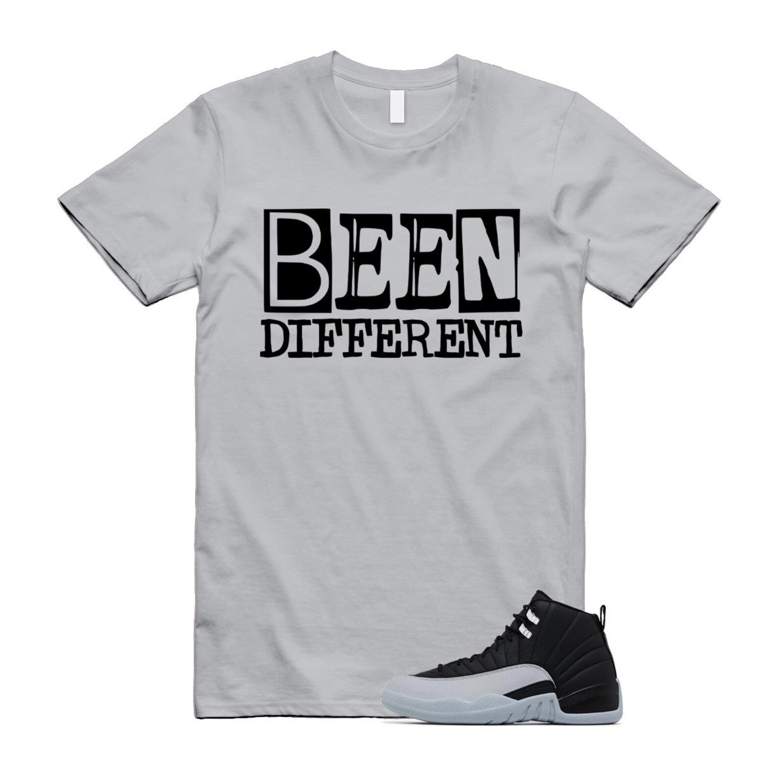 12 Barons Black Wolf Grey White Retro T Shirt Match BEEN ,CT8013-010 T-Shirt, Sneaker Match Tee
